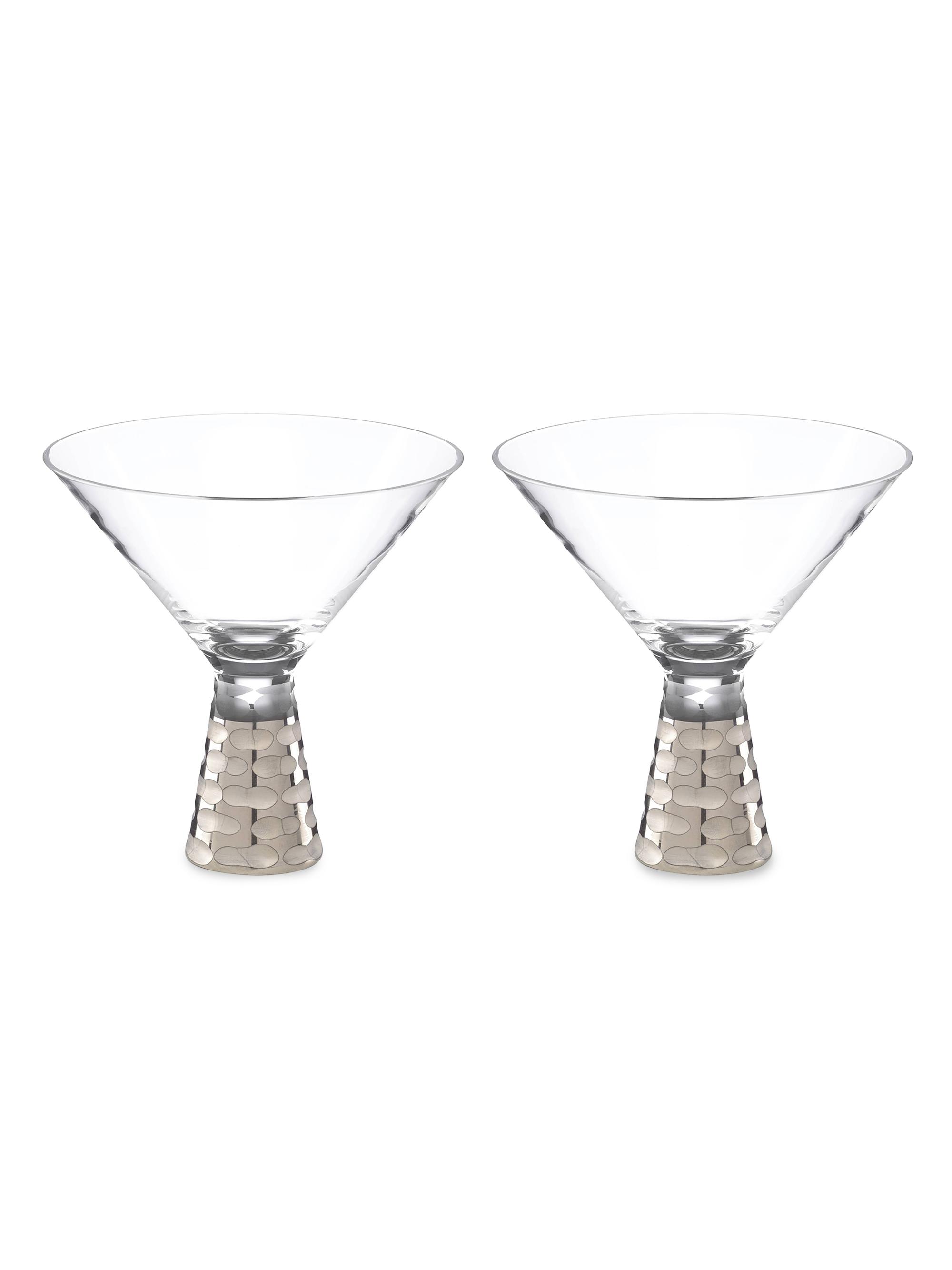 Michael Wainwright Truro Platinum 2-Piece Martini Glass Set - Gray