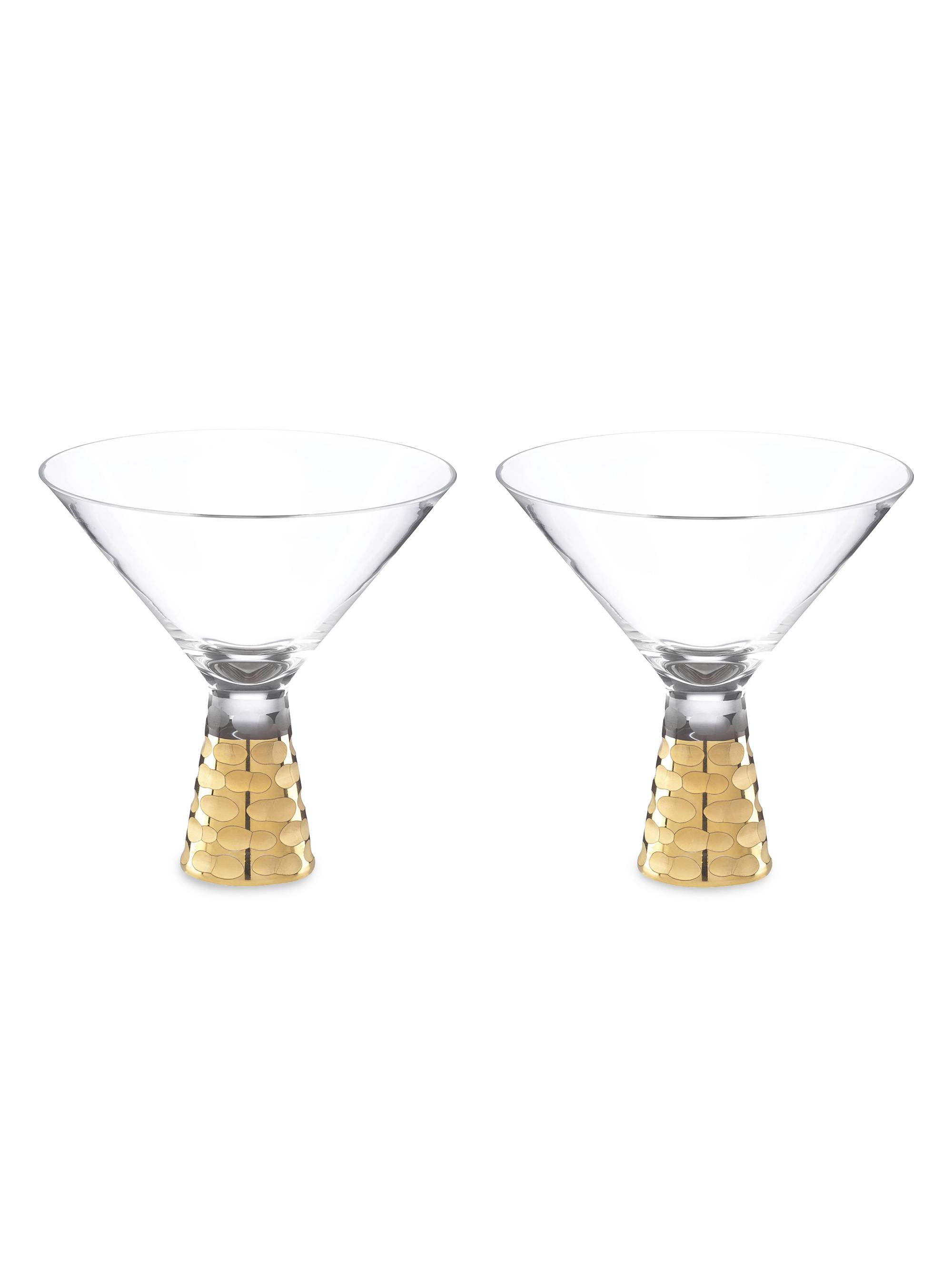 Michael Wainwright Truro Gold 2-Piece Martini Glass Set - Gold