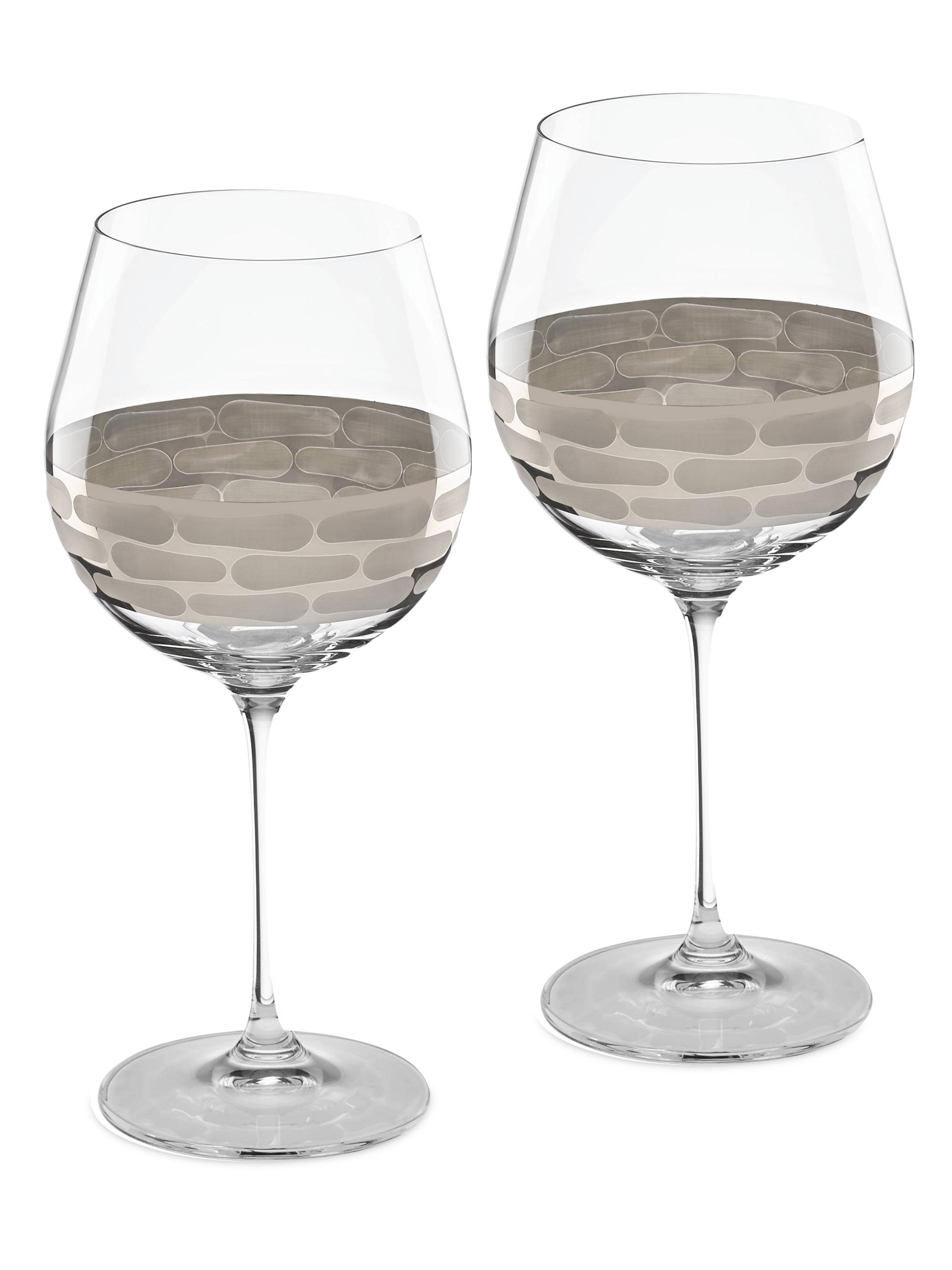 Michael Wainwright Truro Platinum 2-Piece Red Wine Glass Set - Gray