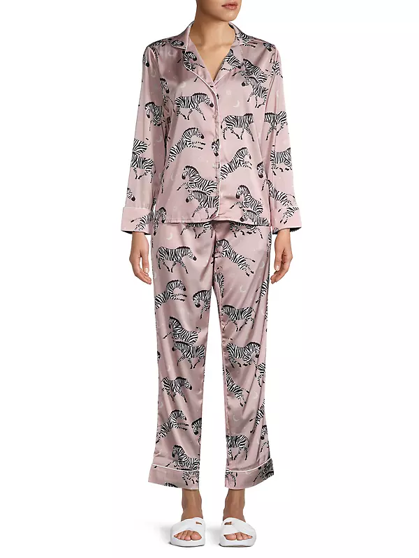 Shop Averie Sleep Two-Piece Zebra Print Pajama Set