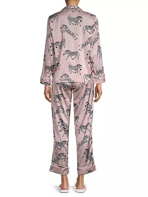 Shop Averie Sleep Two-Piece Zebra Print Pajama Set | Saks Fifth Avenue