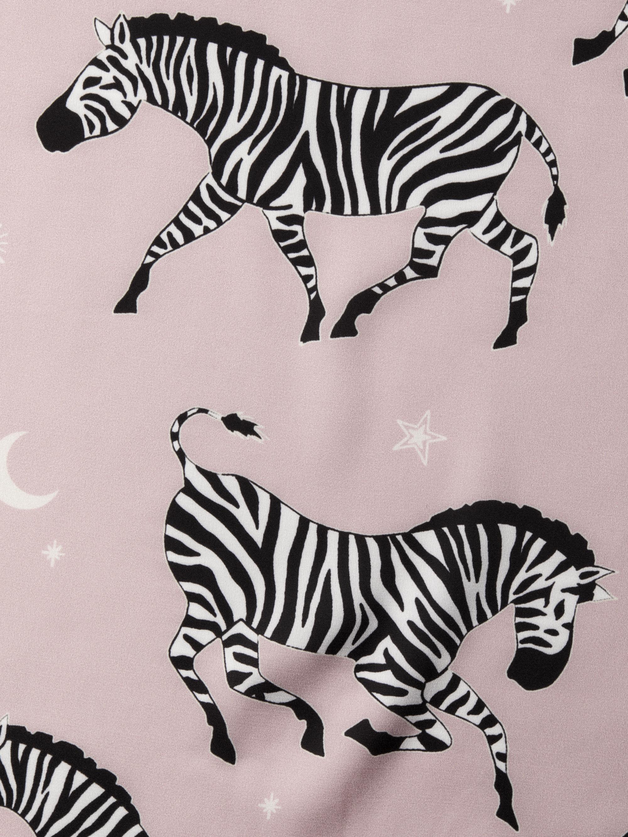 Pink White And Black Zebra Print Wallpaper