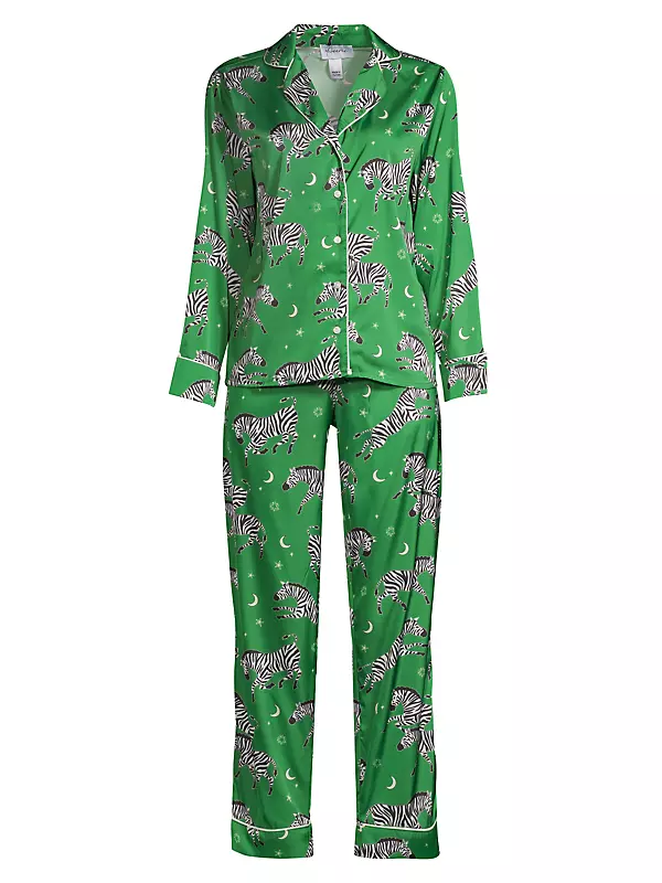 Pajamas Set Soft Women Satin Sleepwear Lingerie 2 Piece Silk Pjs