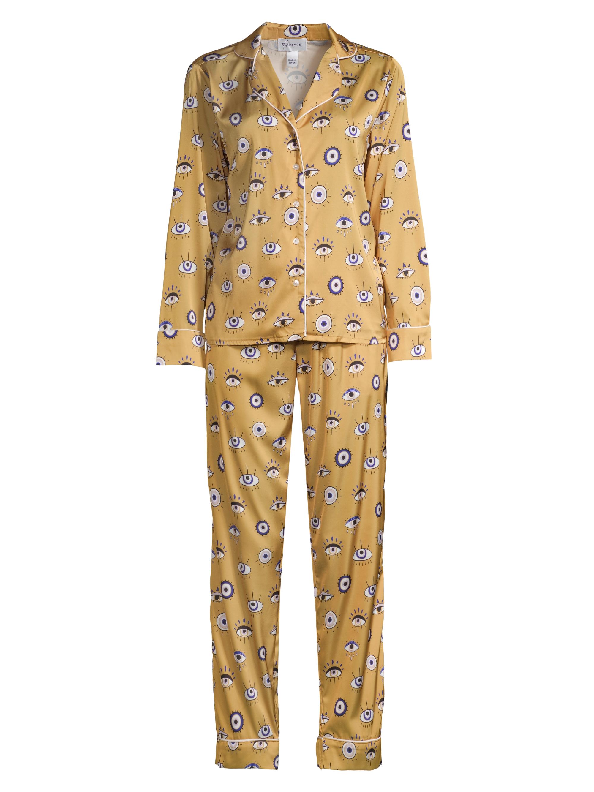 Averie Women's Evil Eye Amara Evil Eye Pajama Set - Bronze Gold