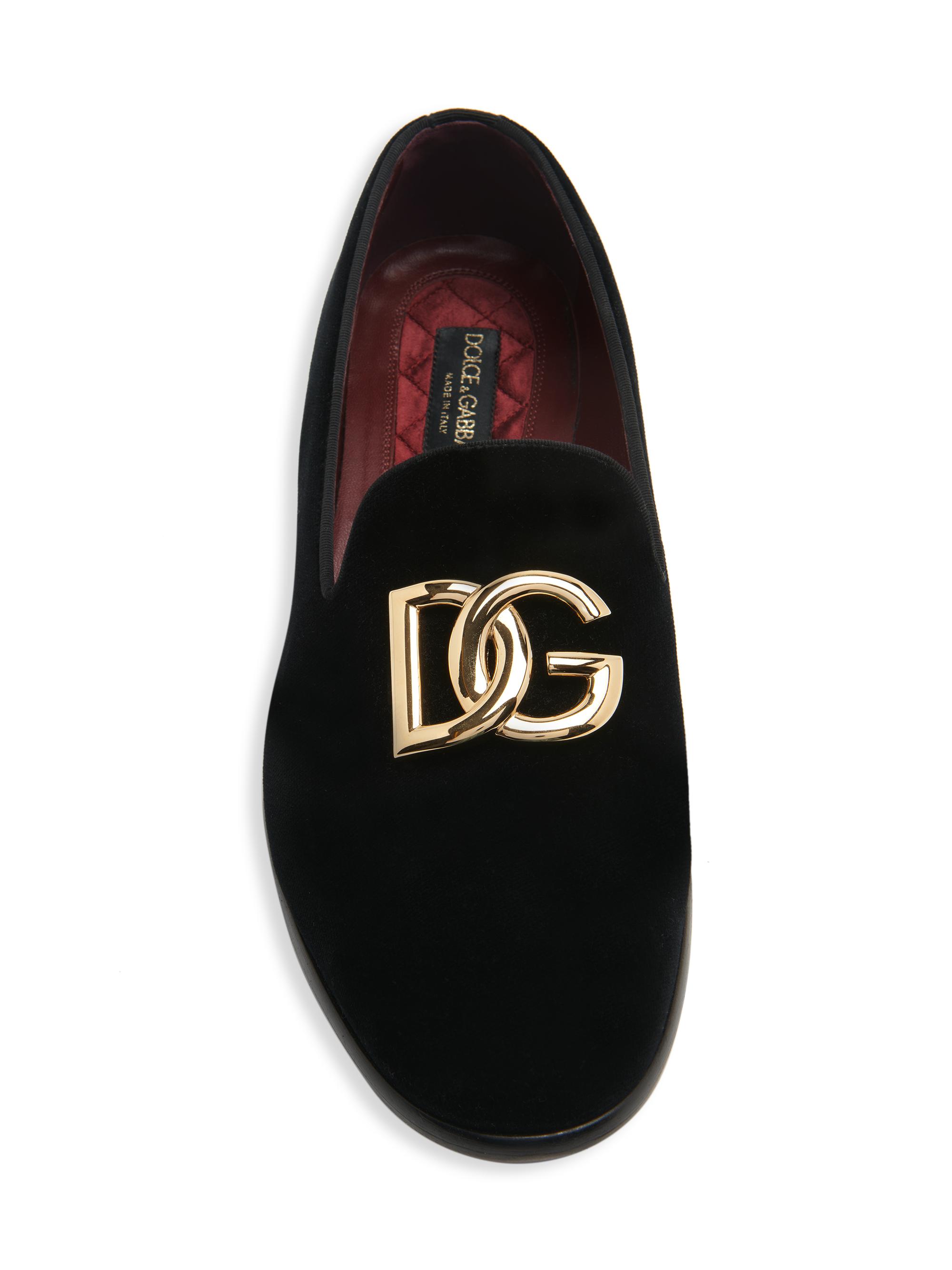 未使用超美品DOLCE GABBANA ベルベットシューズ　伊38.5サイズ Dolce&Gabbana Leonardo Velvet Smoking Shoes | Saks Fifth Avenue
