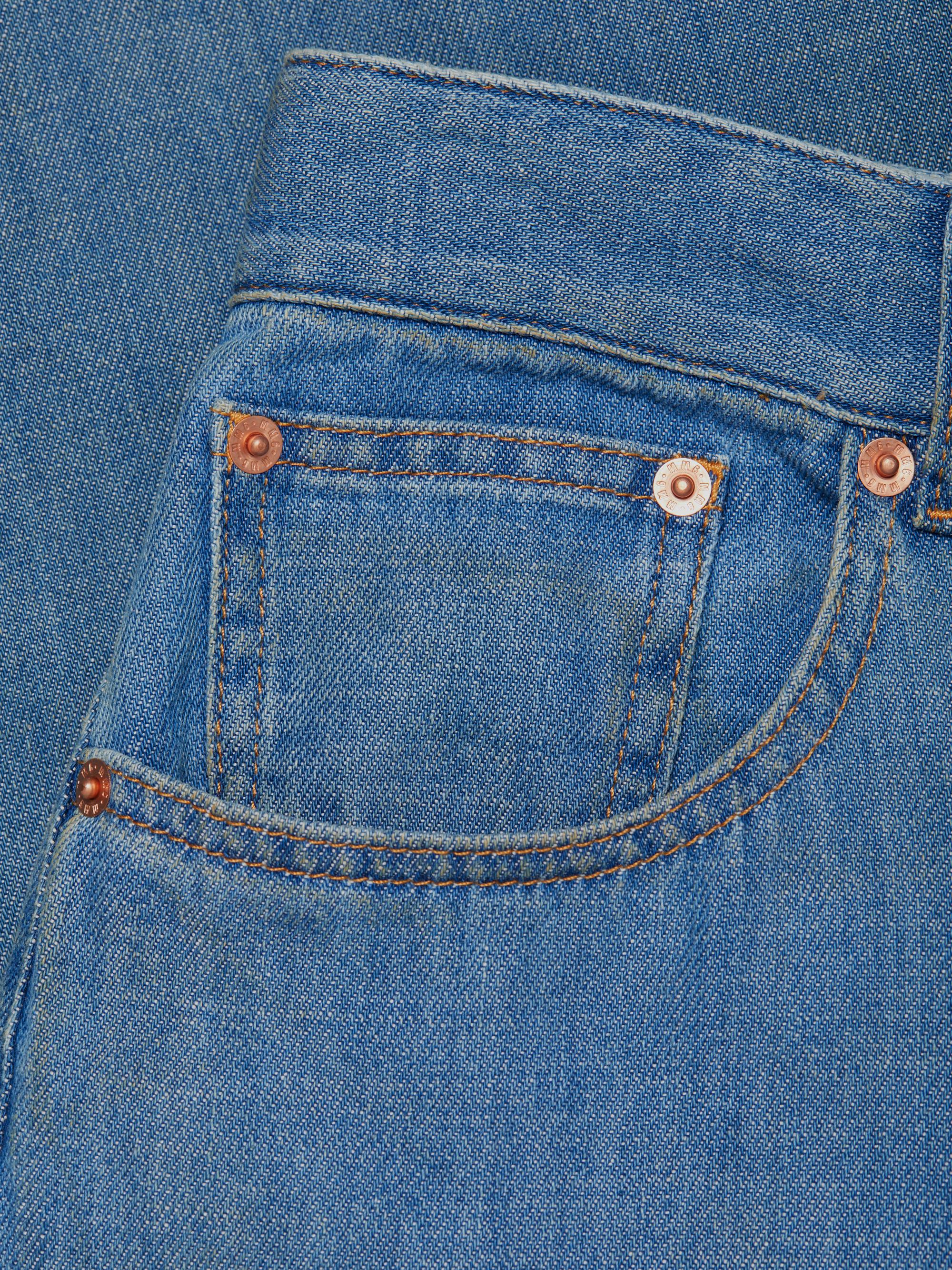 MM6 Maison Margiela High-Rise Drawstring-Waist Wide-Leg Jeans