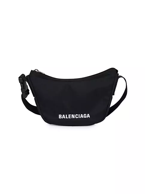Balenciaga Wheel Sling Bag in Black & White