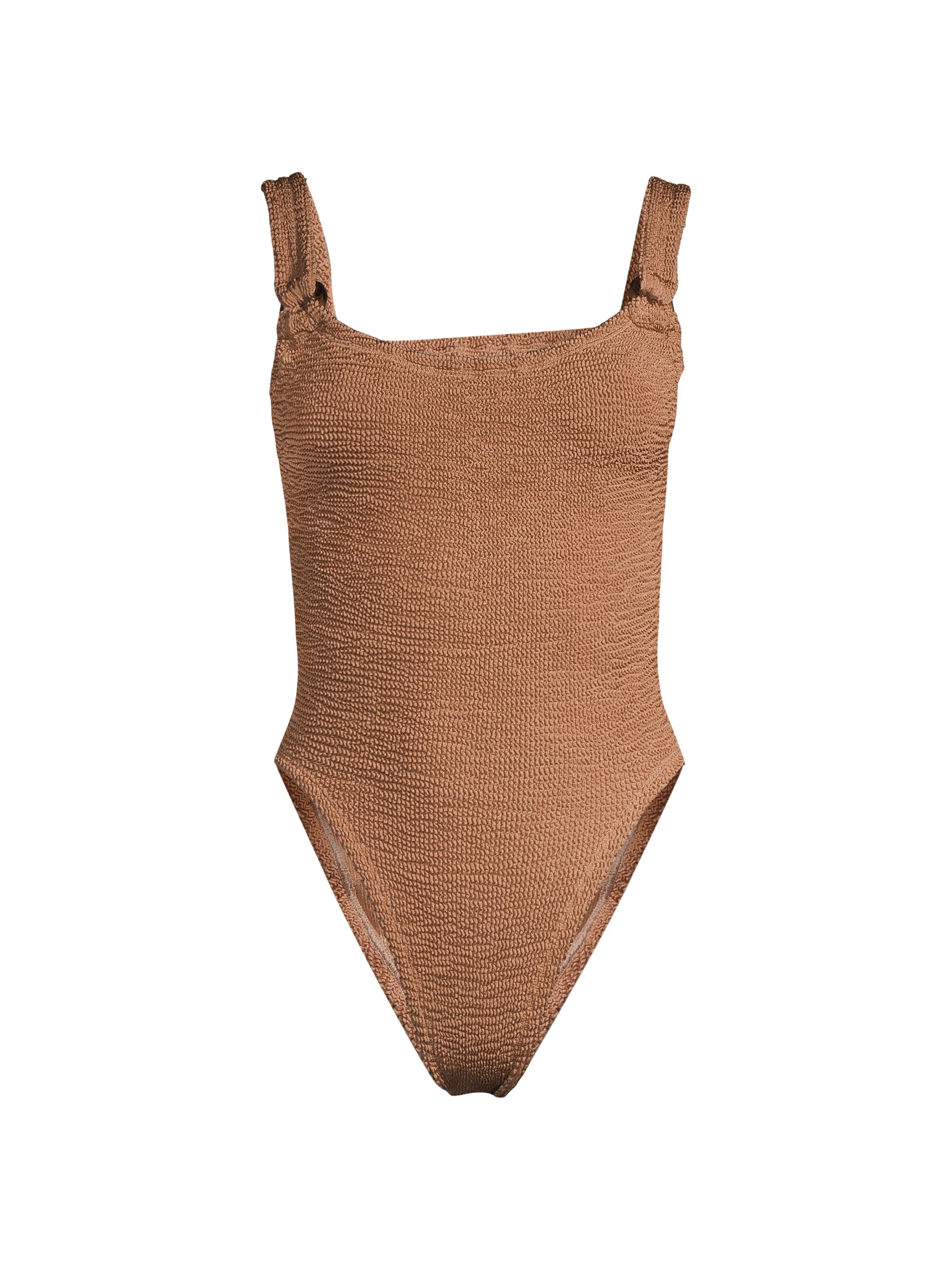 Hunza G Women's Domino One-Piece Swimsuit - Metallic Cocoa
