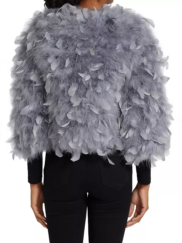 Lamarque Hallie | Ostrich Feather Jacket, Feather Pink / S