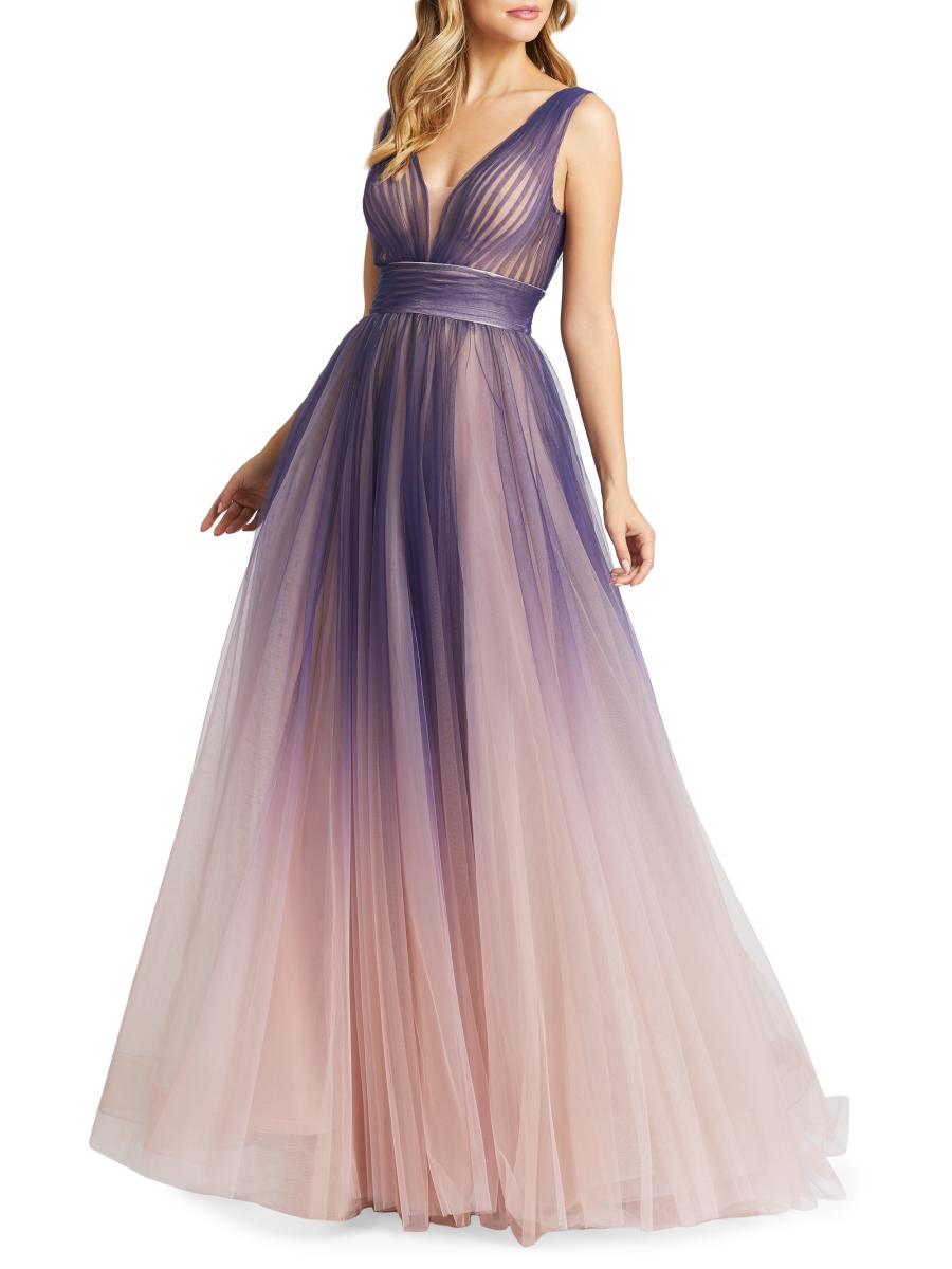 【Mac Duggal】グラデーションVネックボールガウン 0400015301040?wid=900