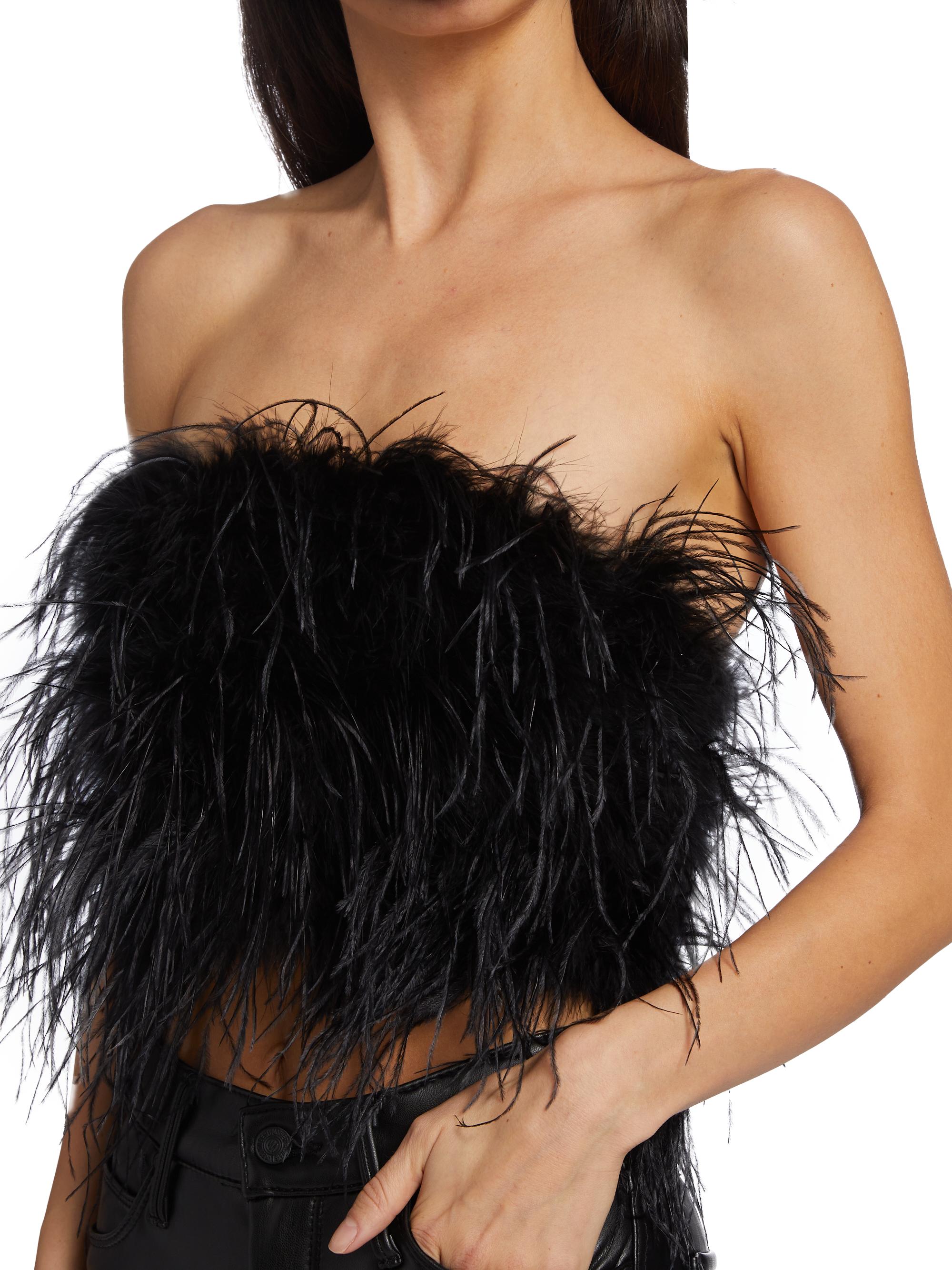 Lamarque Zaina Feather Bustier Top | Saks Fifth Avenue