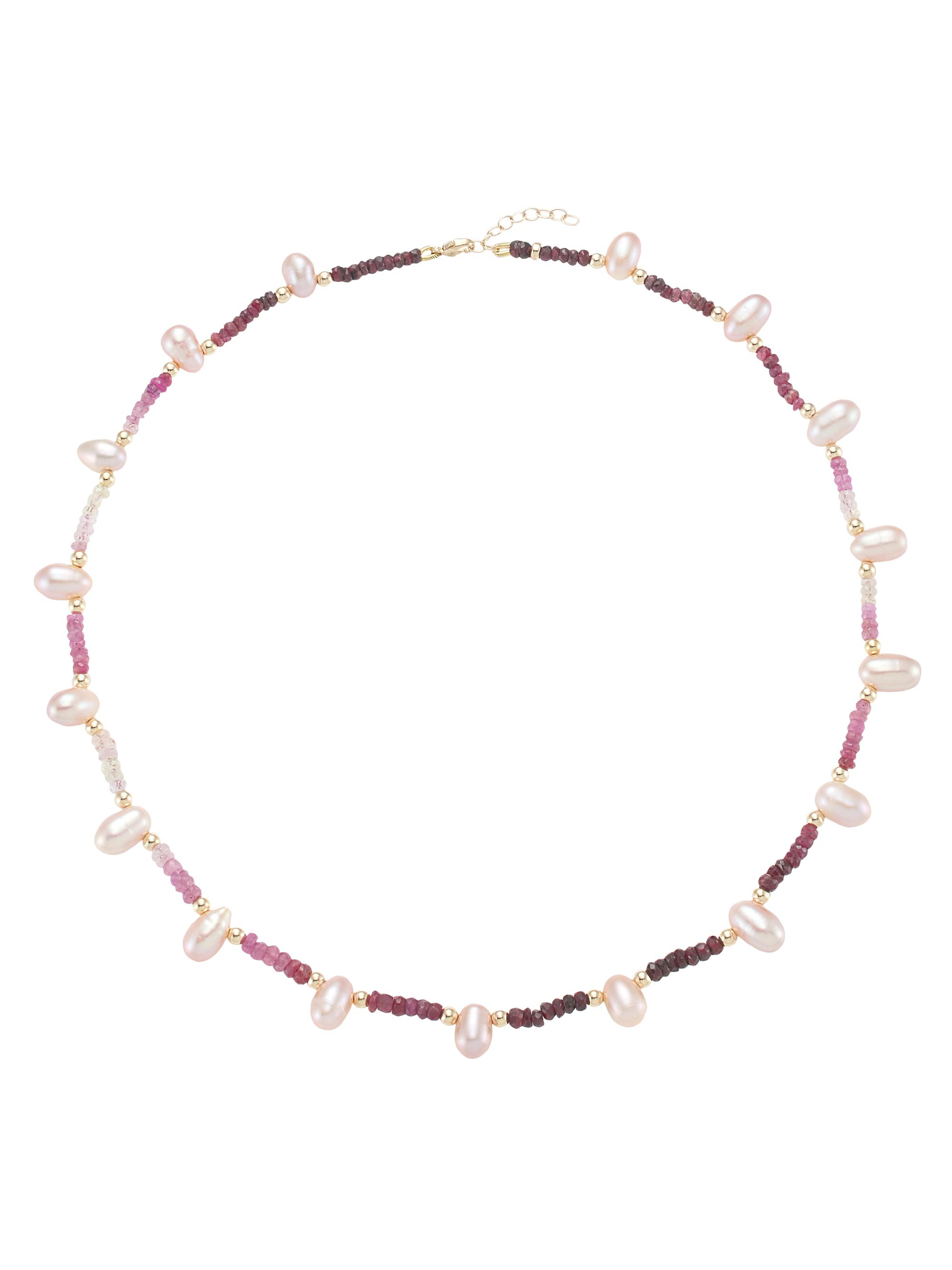 Jia Jia Women's Arizona 14K Gold, Pearl & Ombré Ruby Long Necklace - Ruby