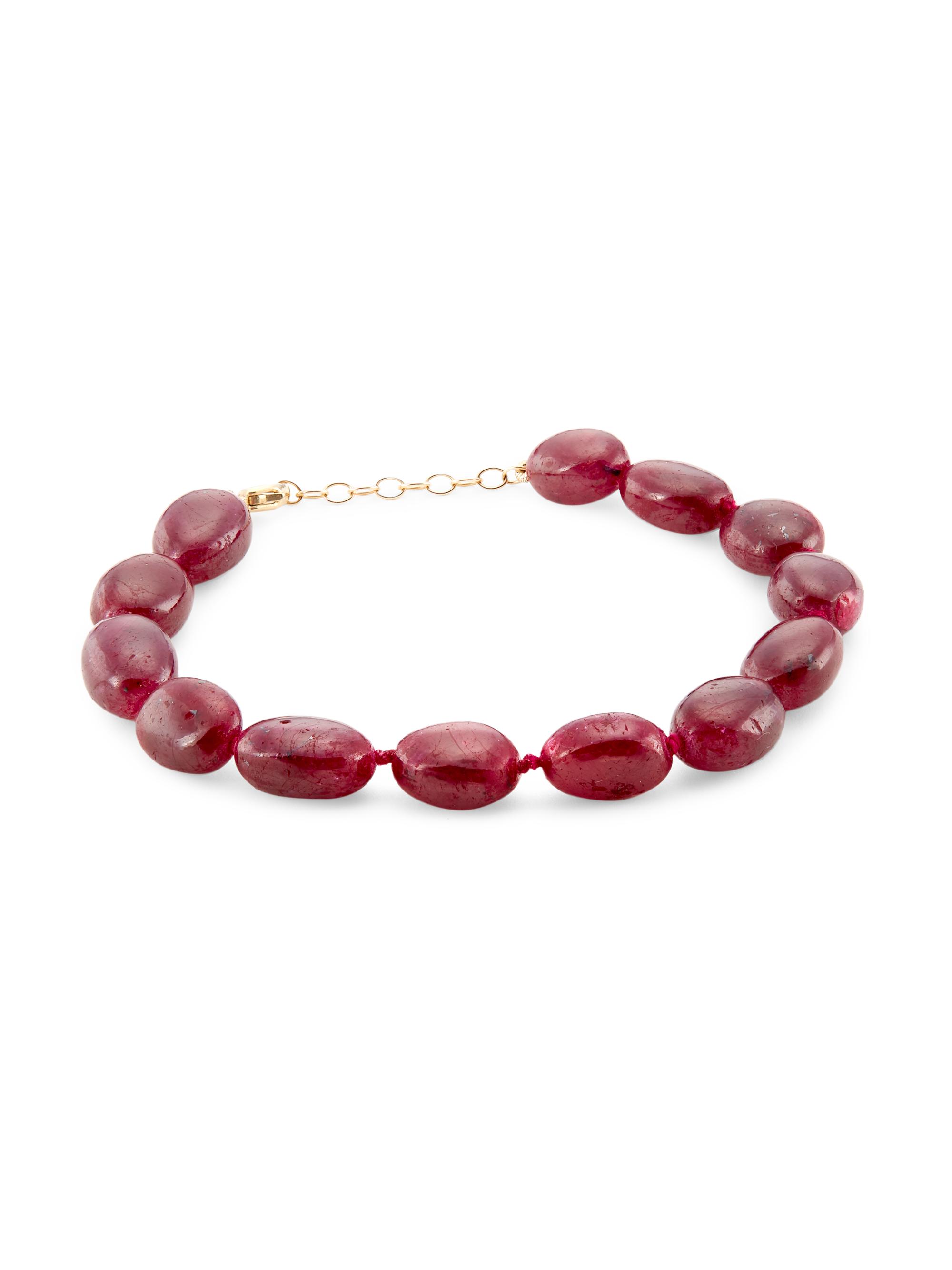 Jia Jia Women's Arizona  Ruby Drop Bracelet - Red