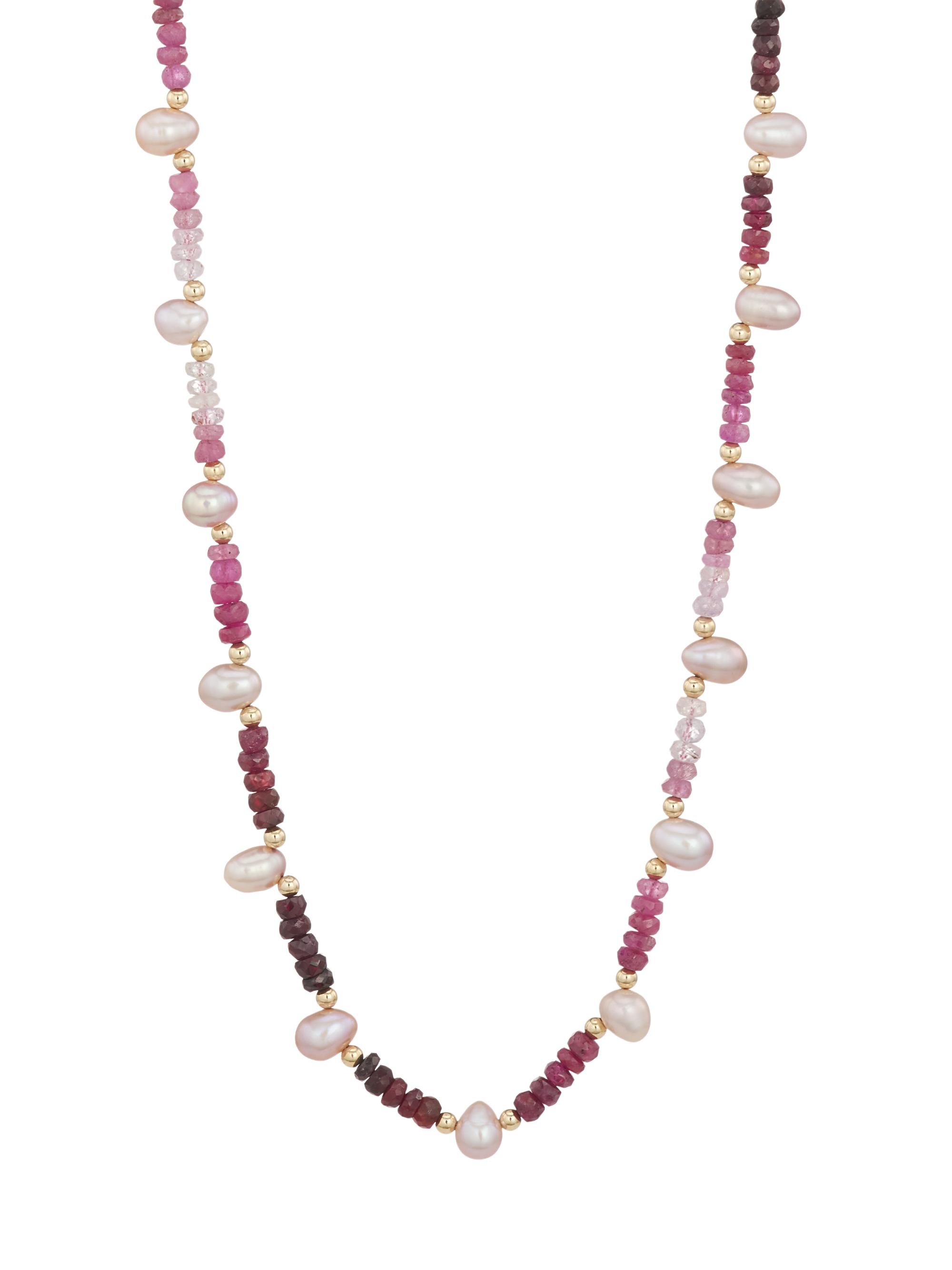 Jia Jia Women's Arizona 14K Gold, Pearl & Ombré Ruby Necklace - Ruby