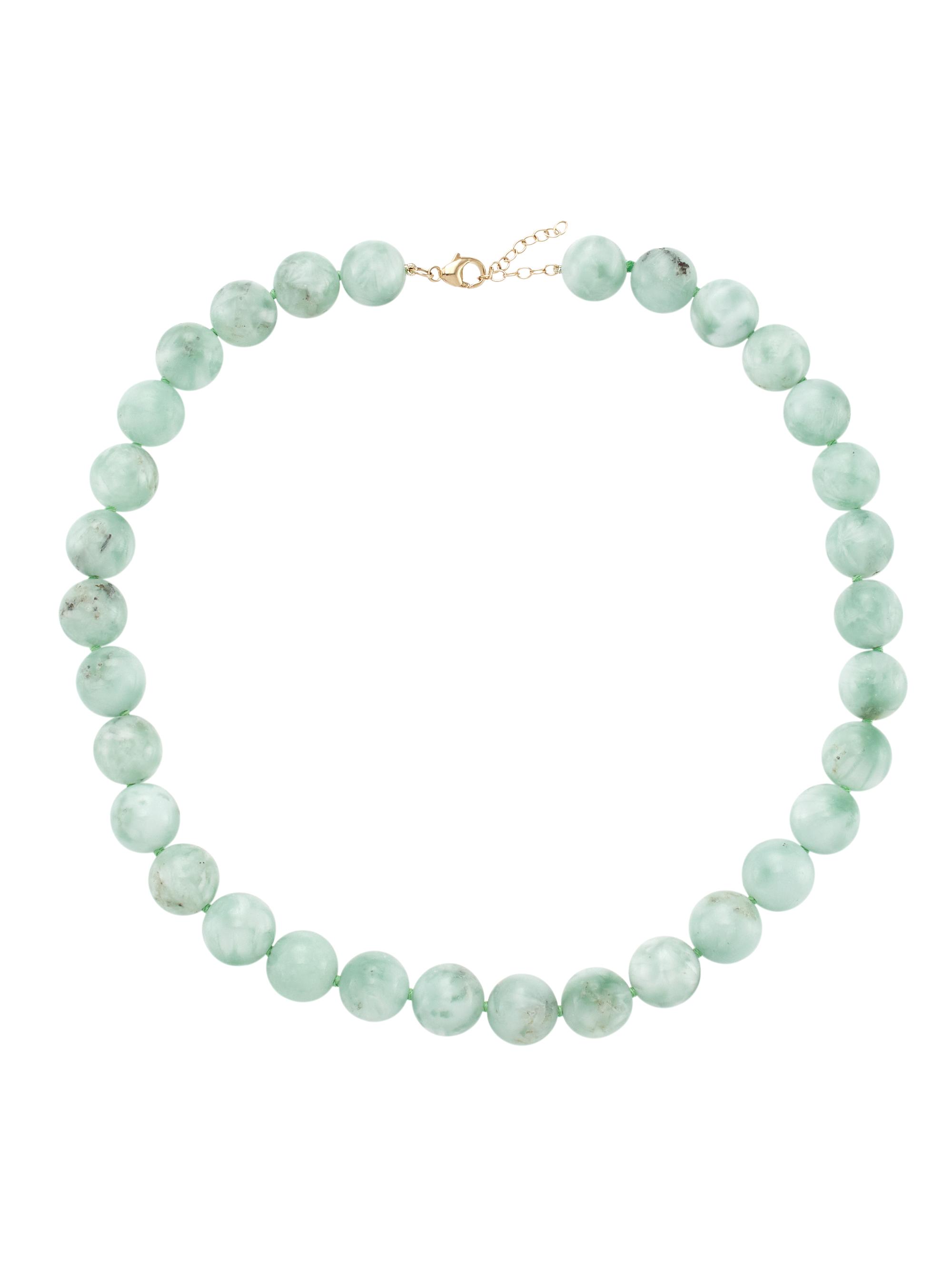 Jia Jia Women's Atlas Jade Crystal Sphere Necklace - Green