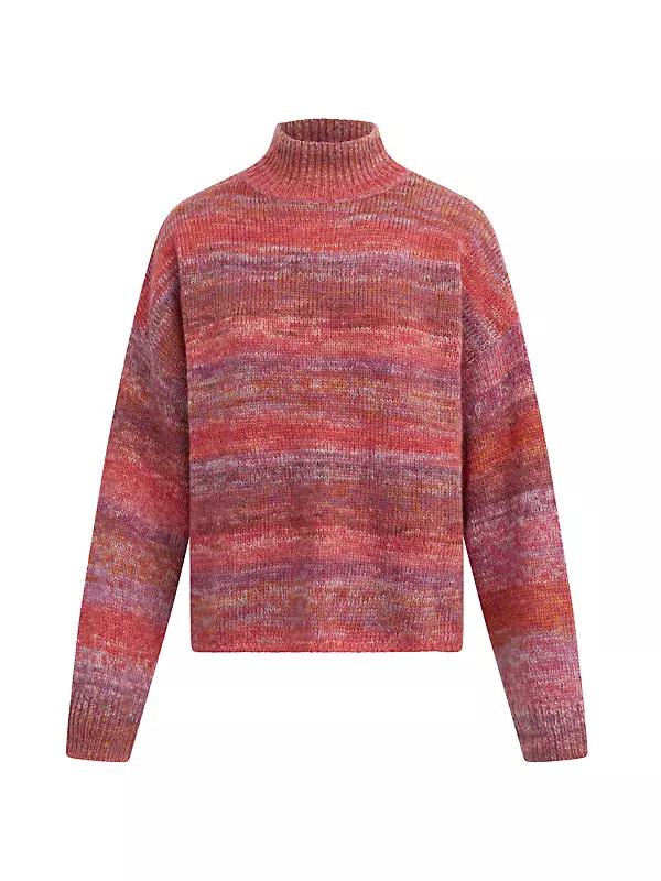 Space-Dyed Mock Turtleneck Sweater