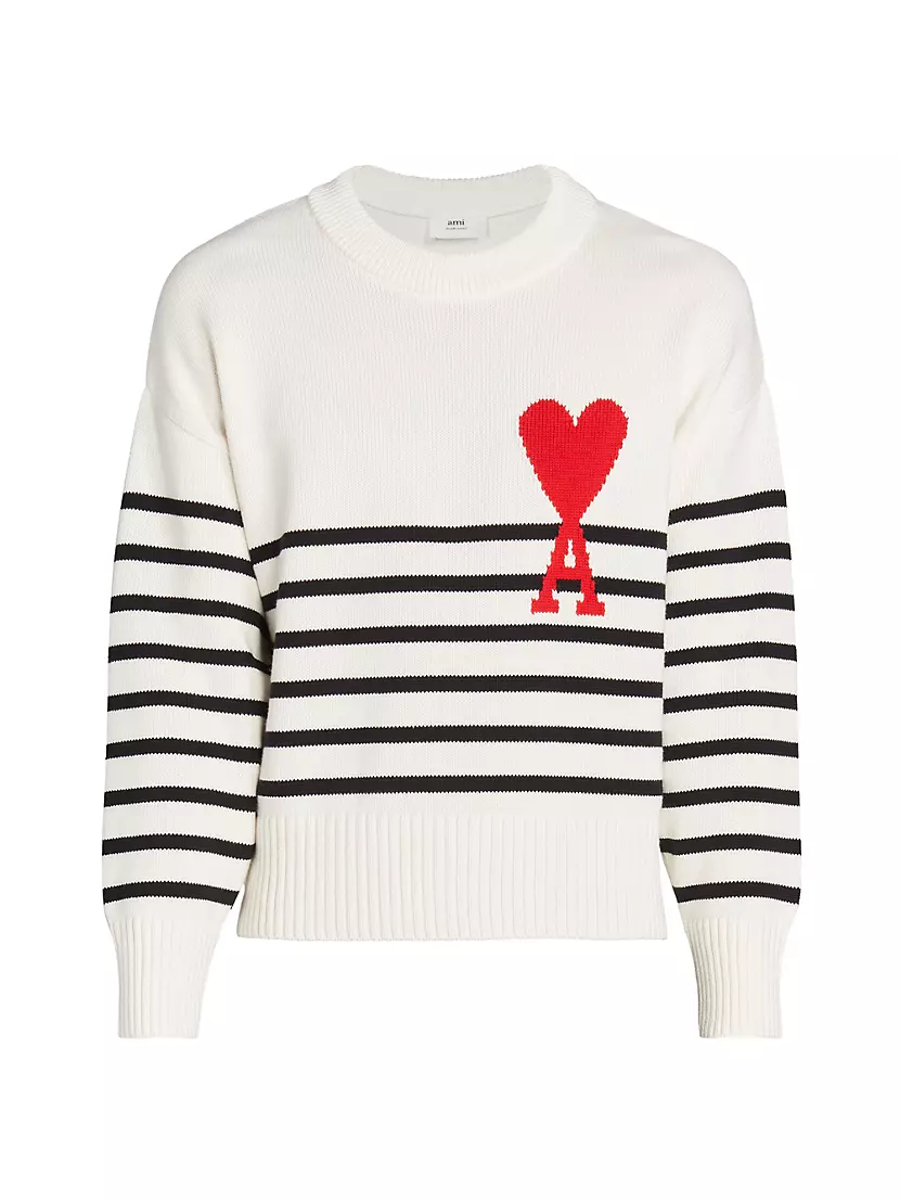 Shop AMI Paris ADC Striped Sweater | Saks Fifth Avenue