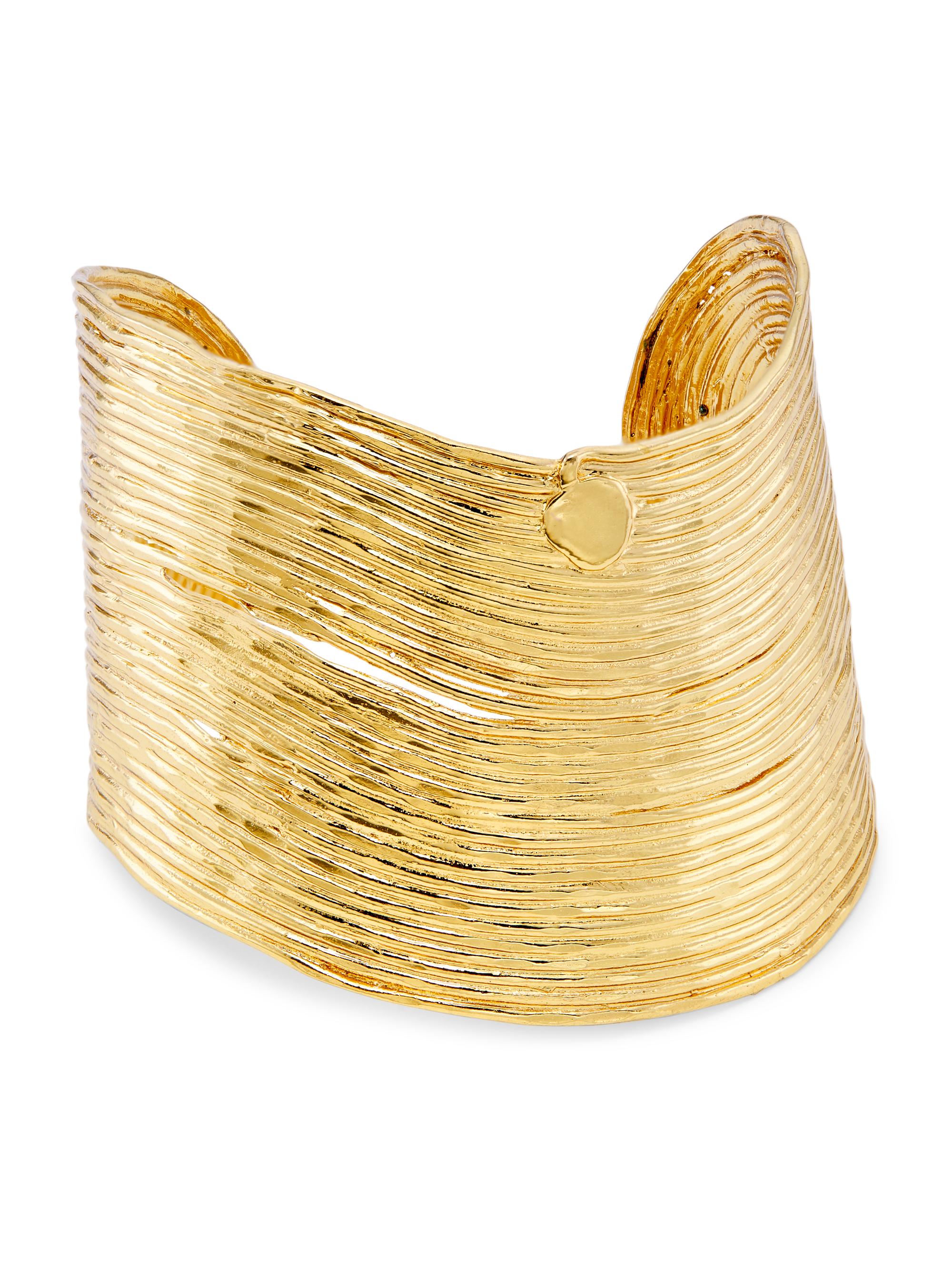 Gas Bijoux Women's Wave 24K Goldplated Cuff Bracelet - Gold