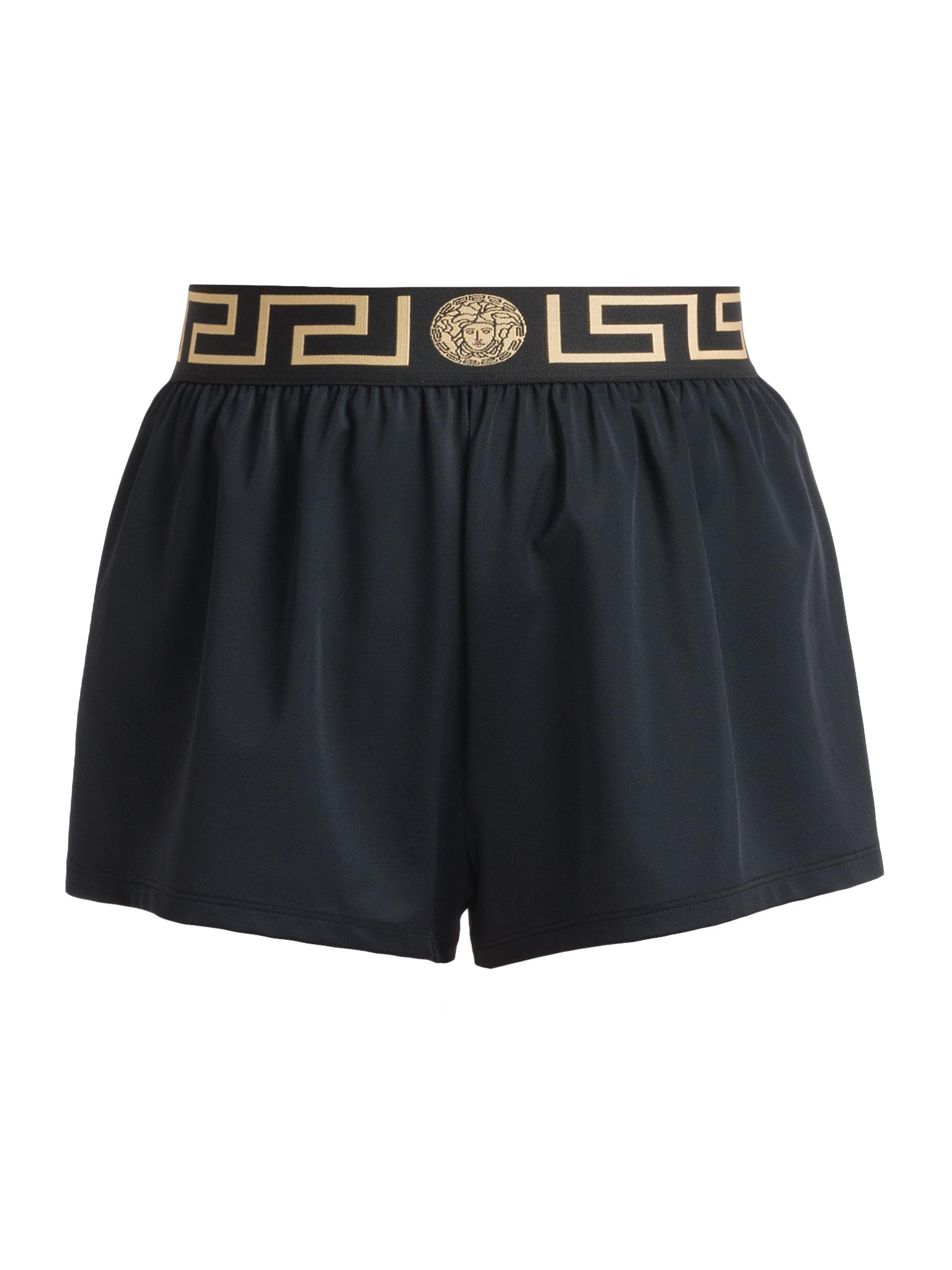 Versace Women's Greca Border Swim Shorts - Black