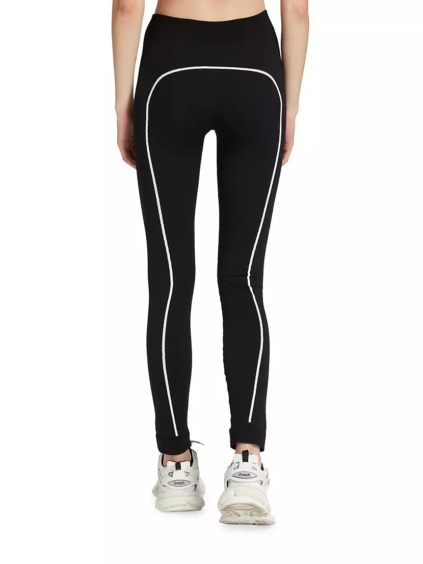 Off Stamp striped stretch-jersey leggings