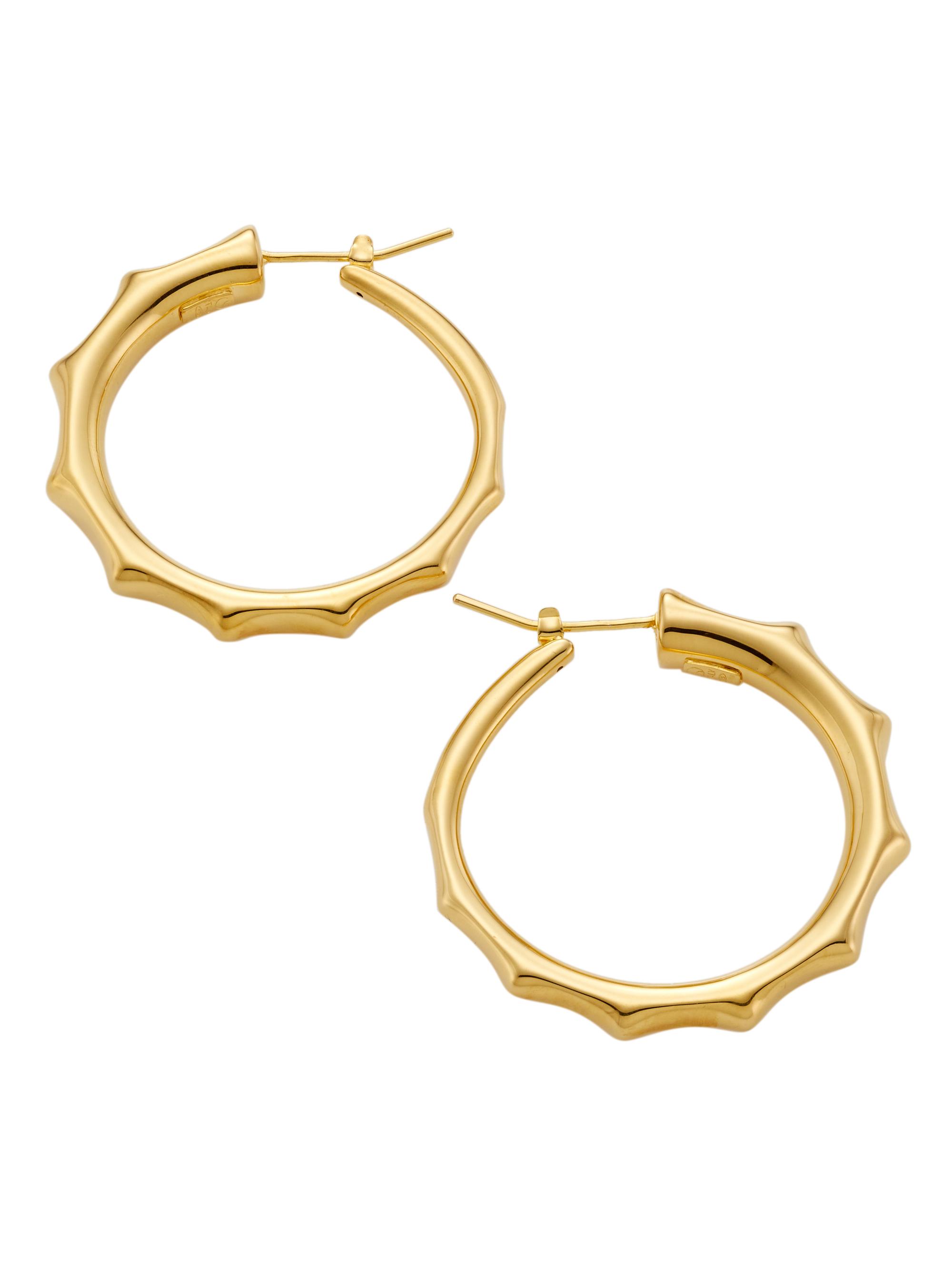 Saks Fifth Avenue Collection Women's  14K Gold Cape Hoop Earrings - Yellow
