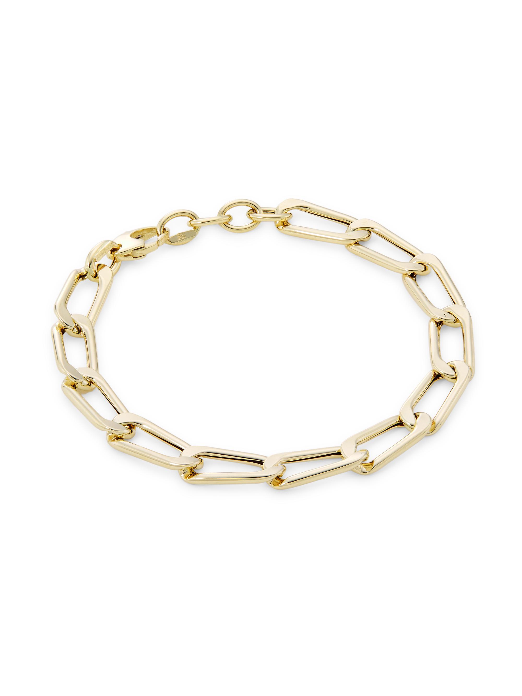 Saks Fifth Avenue Collection Women's 14K Gold Paper Clip Chain Bracelet - Yellow Gold