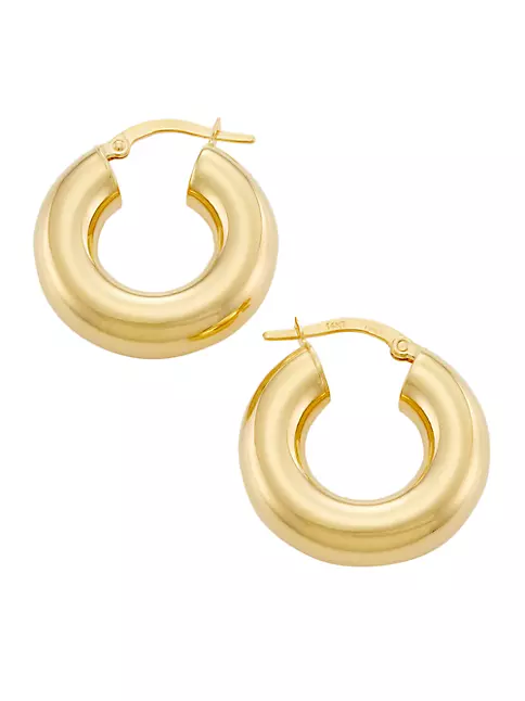 TRIOMPHE BOLD HOOPS IN BRASS WITH GOLD FINISH - GOLD