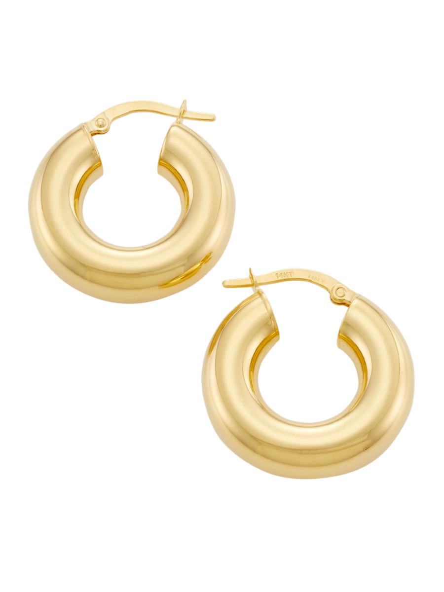 Saks Fifth Avenue Women's 14k-yellow-gold Chunky Tube Hoop Earrings