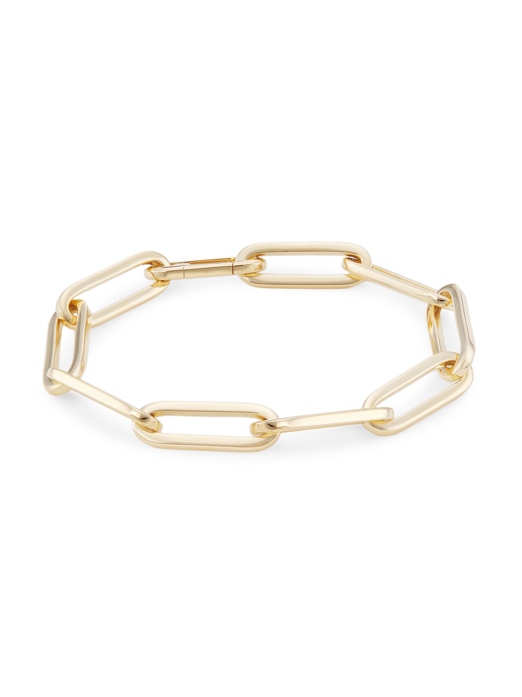 Saks Fifth Avenue Collection Women's 14K Yellow Gold Paper Clip Chain Bracelet - Yellow Gold
