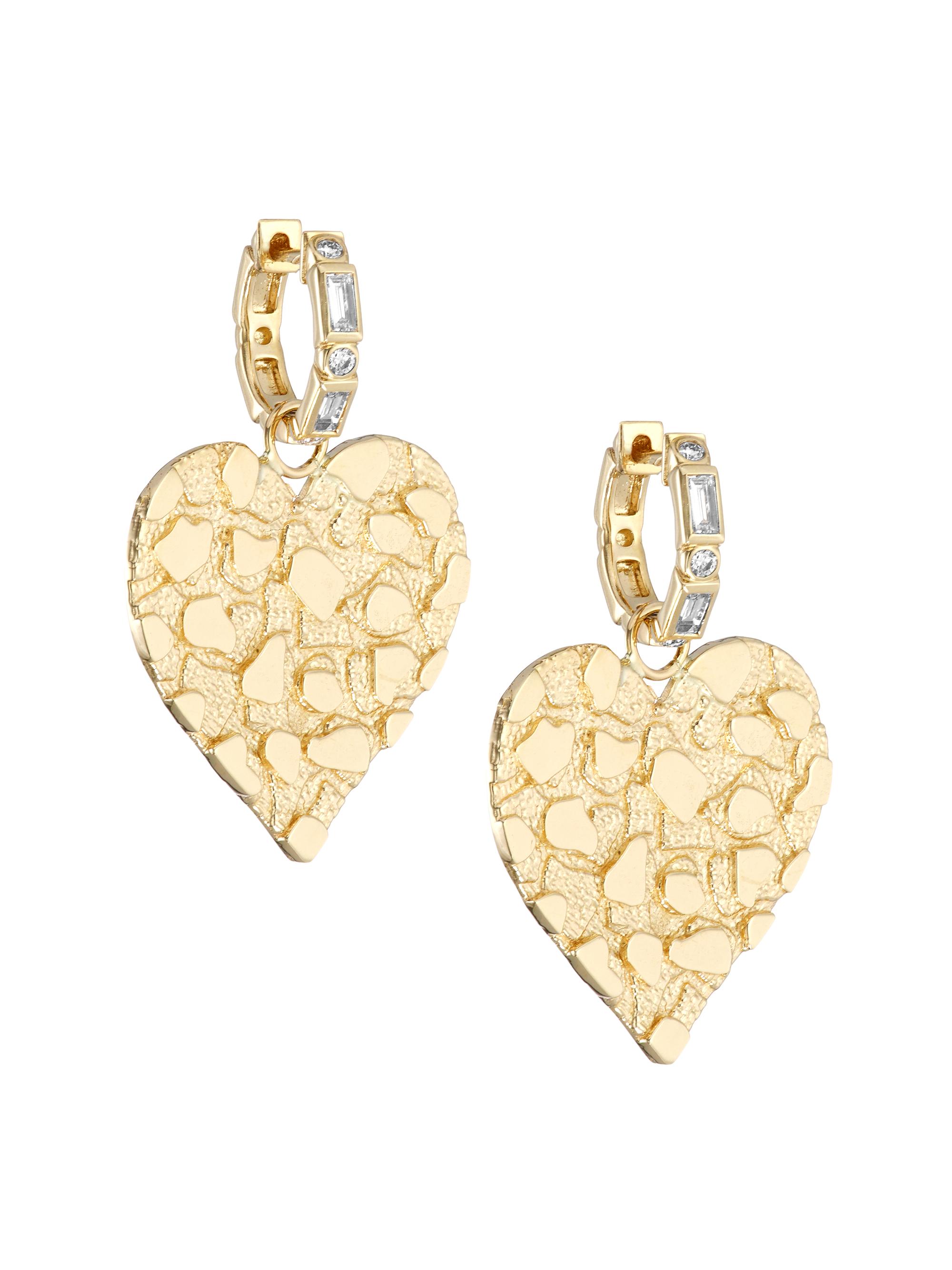 Sydney Evan Women's 14K Yellow Gold & Diamond Heart Drop Earrings