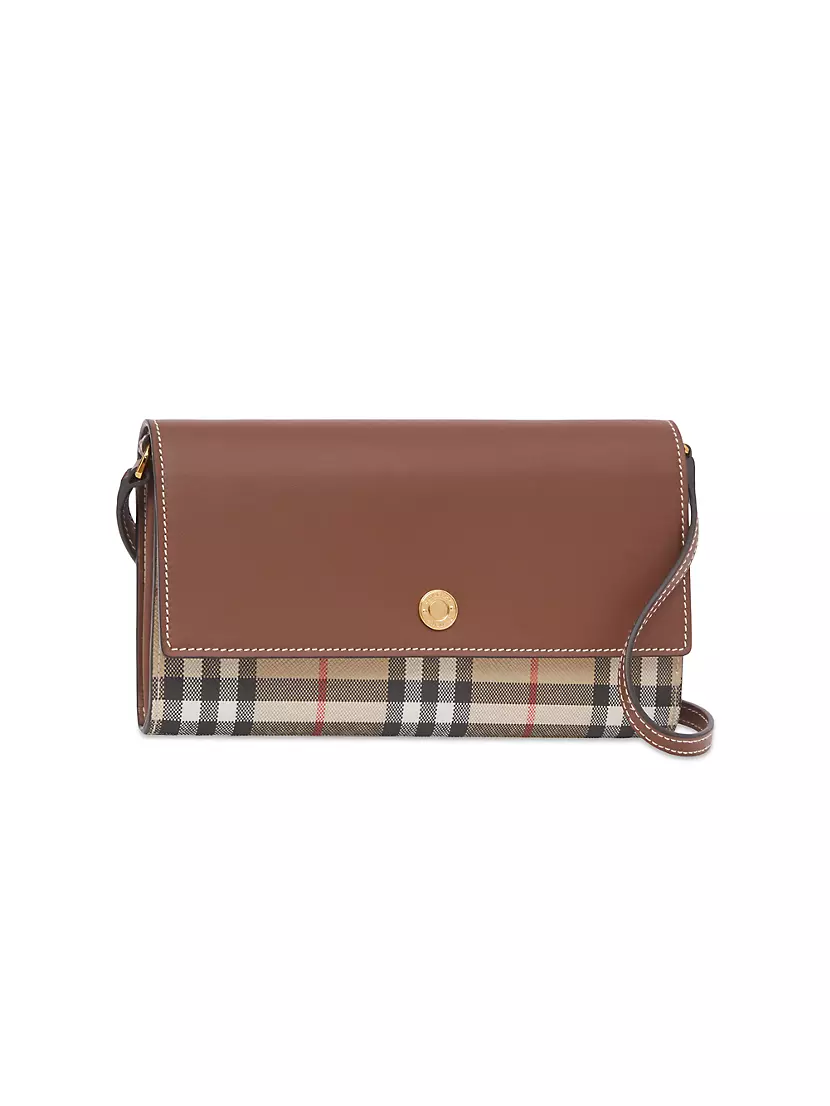 Shop Burberry Other Plaid Patterns Nylon Chain Leather Small Wallet  (80704201) by BelCuore
