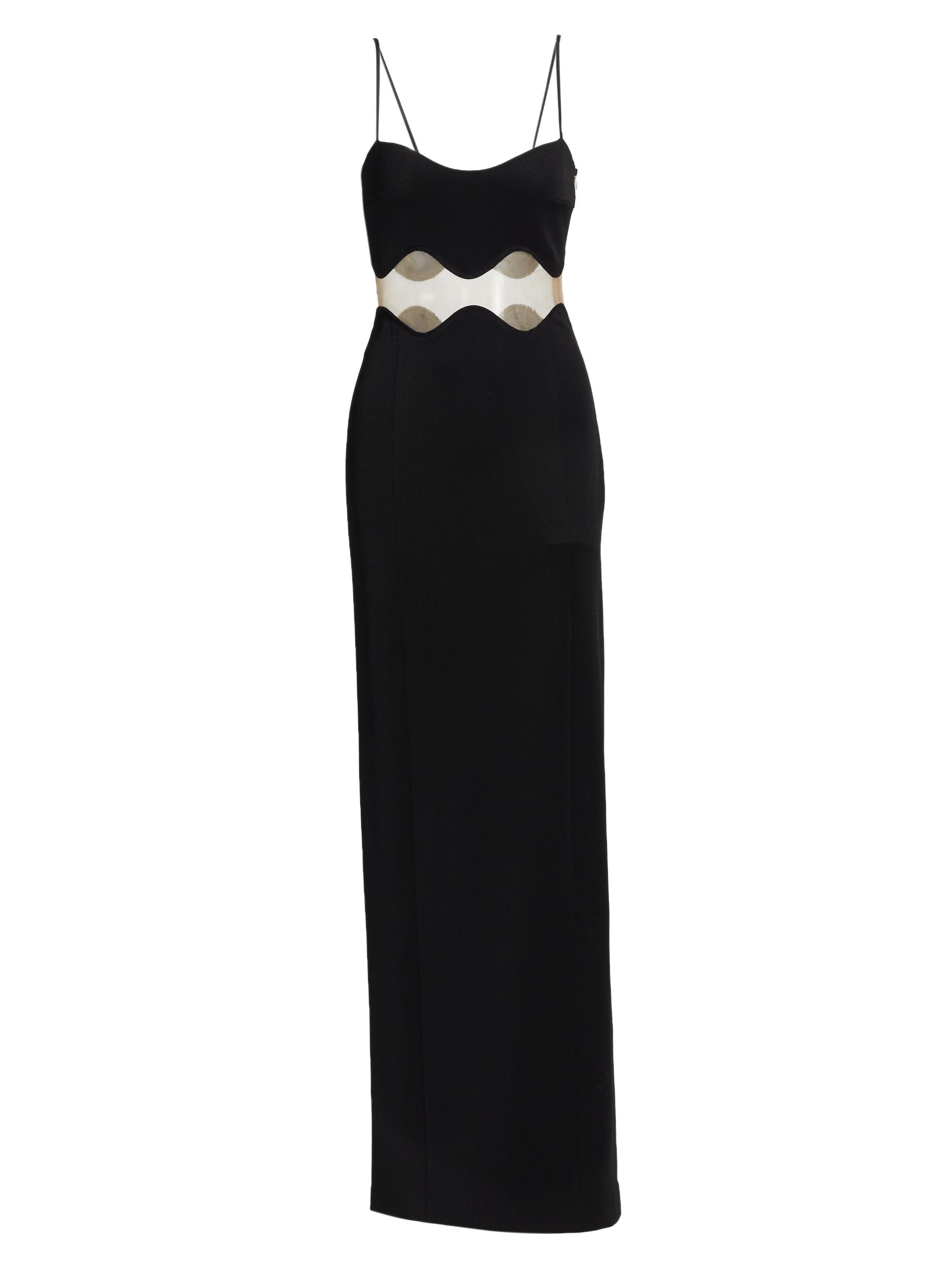 Galvan London Women's Siren Mesh-Panel Maxi Dress - Black