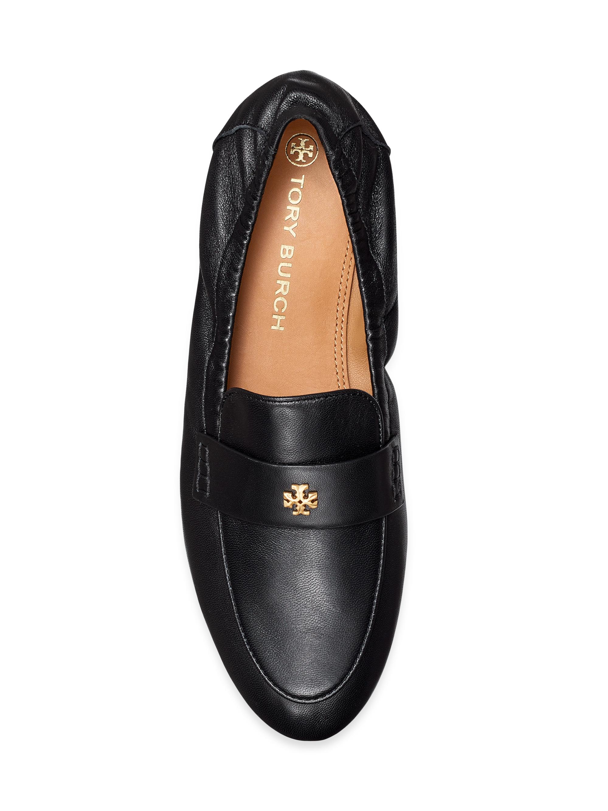 Tory Burch Logo Leather Ballet Loafers | Saks Fifth Avenue display picture 3