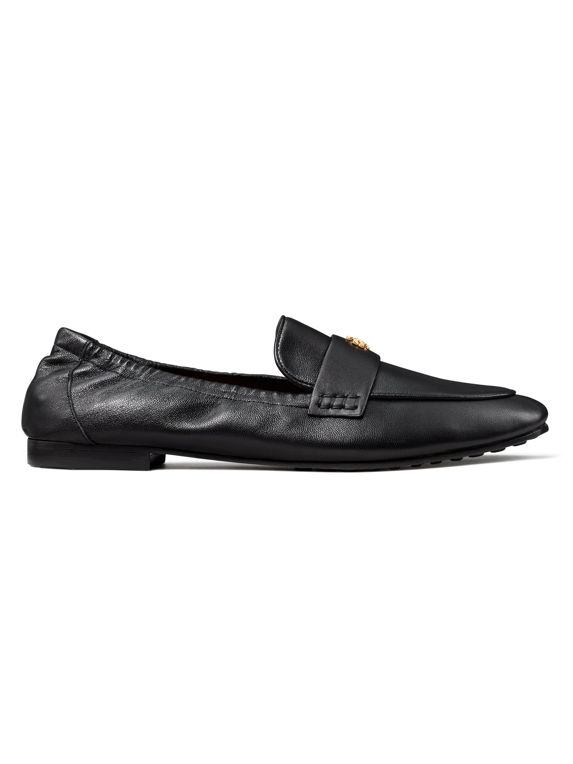 Tory Burch Women's Logo Leather Ballet Loafers - Perfect Black