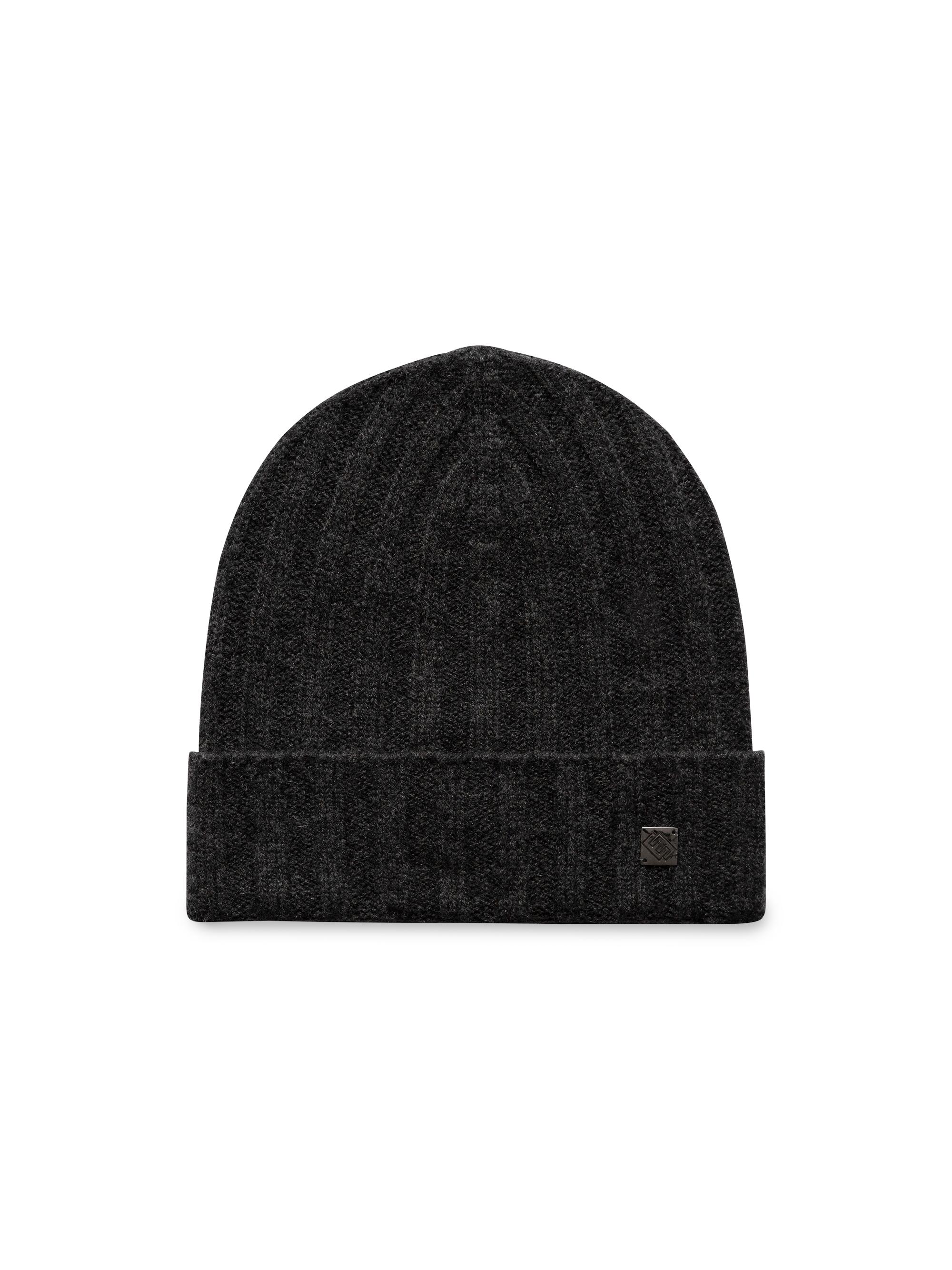Eton Men's Rib-Knit Cashmere Beanie - Charcoal