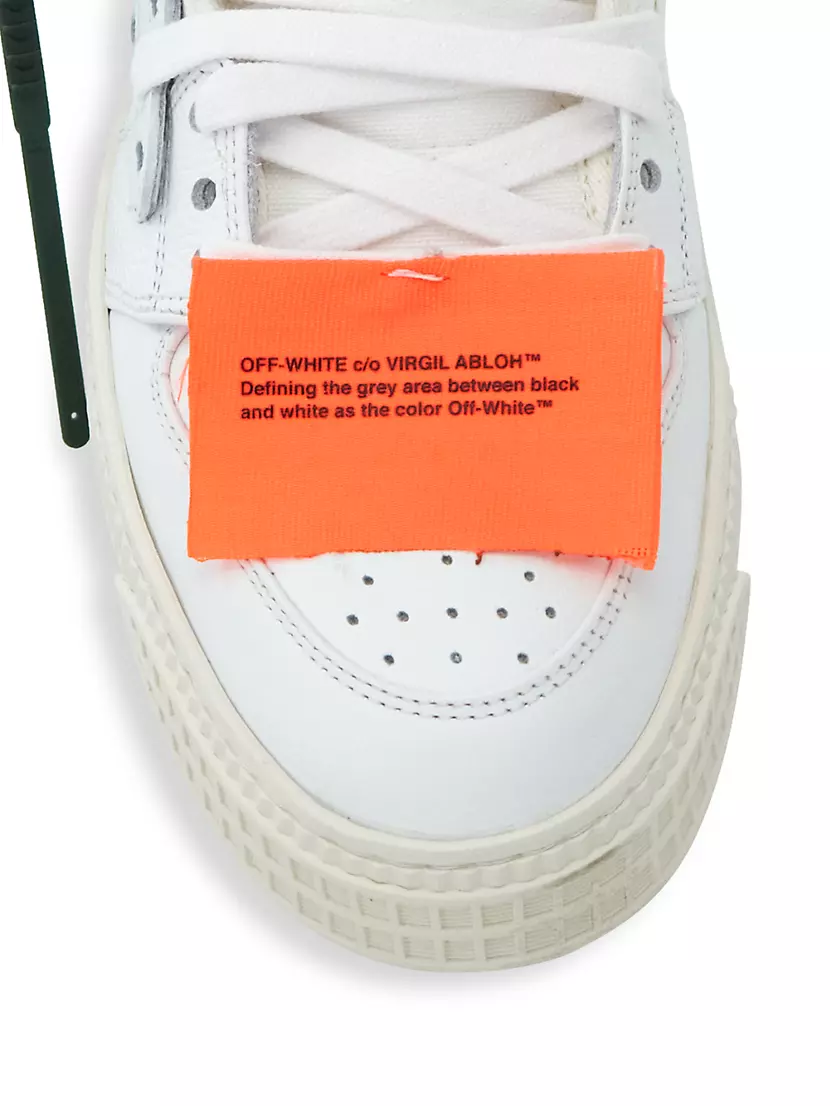 Off-White, Shoes, Offwhite Virgil Abloh Off Court 3 High Top Sneaker Logo  White Orange