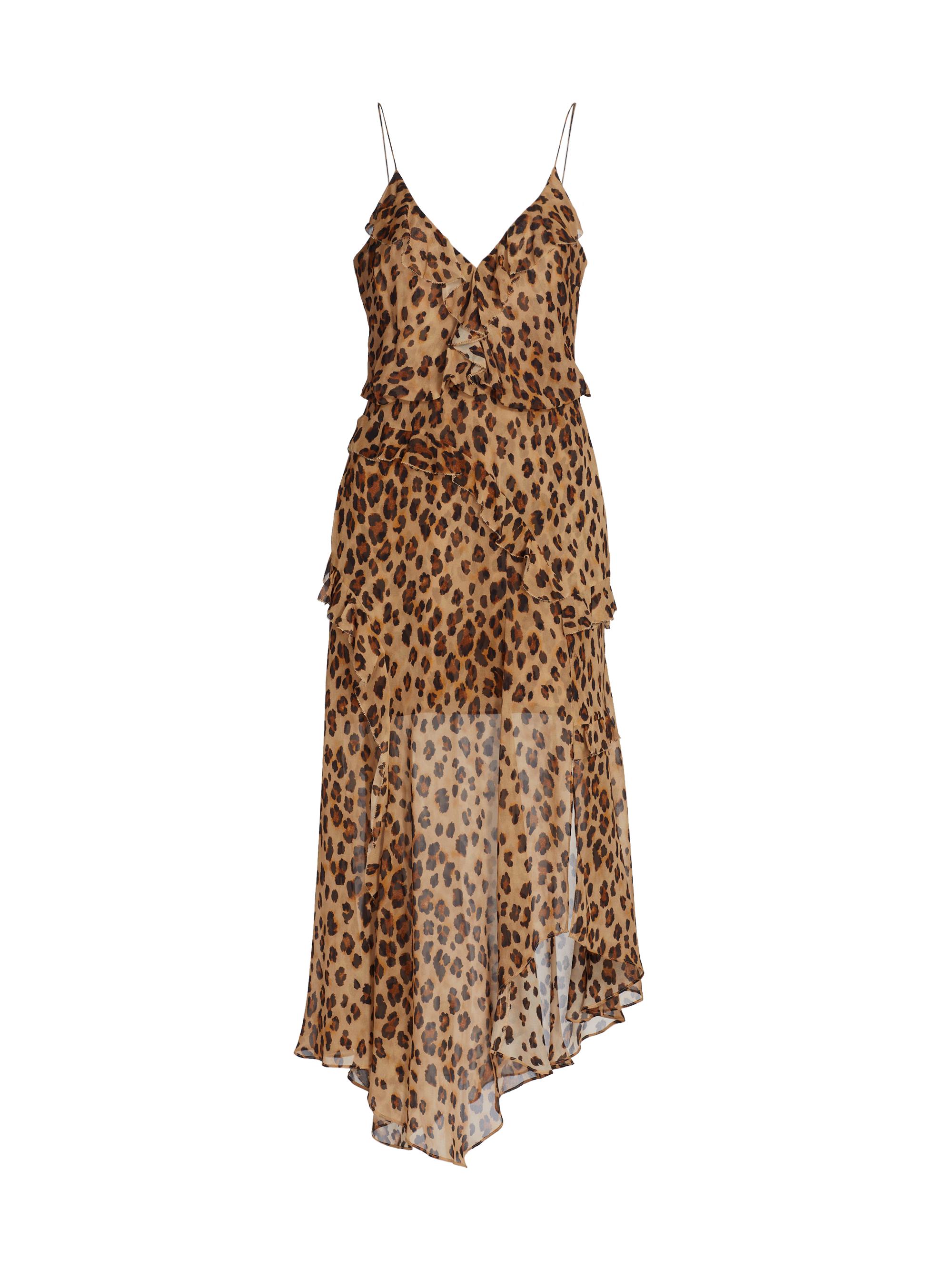 Veronica Beard Avenel Leopard-Print Silk Dress | Saks Fifth Avenue