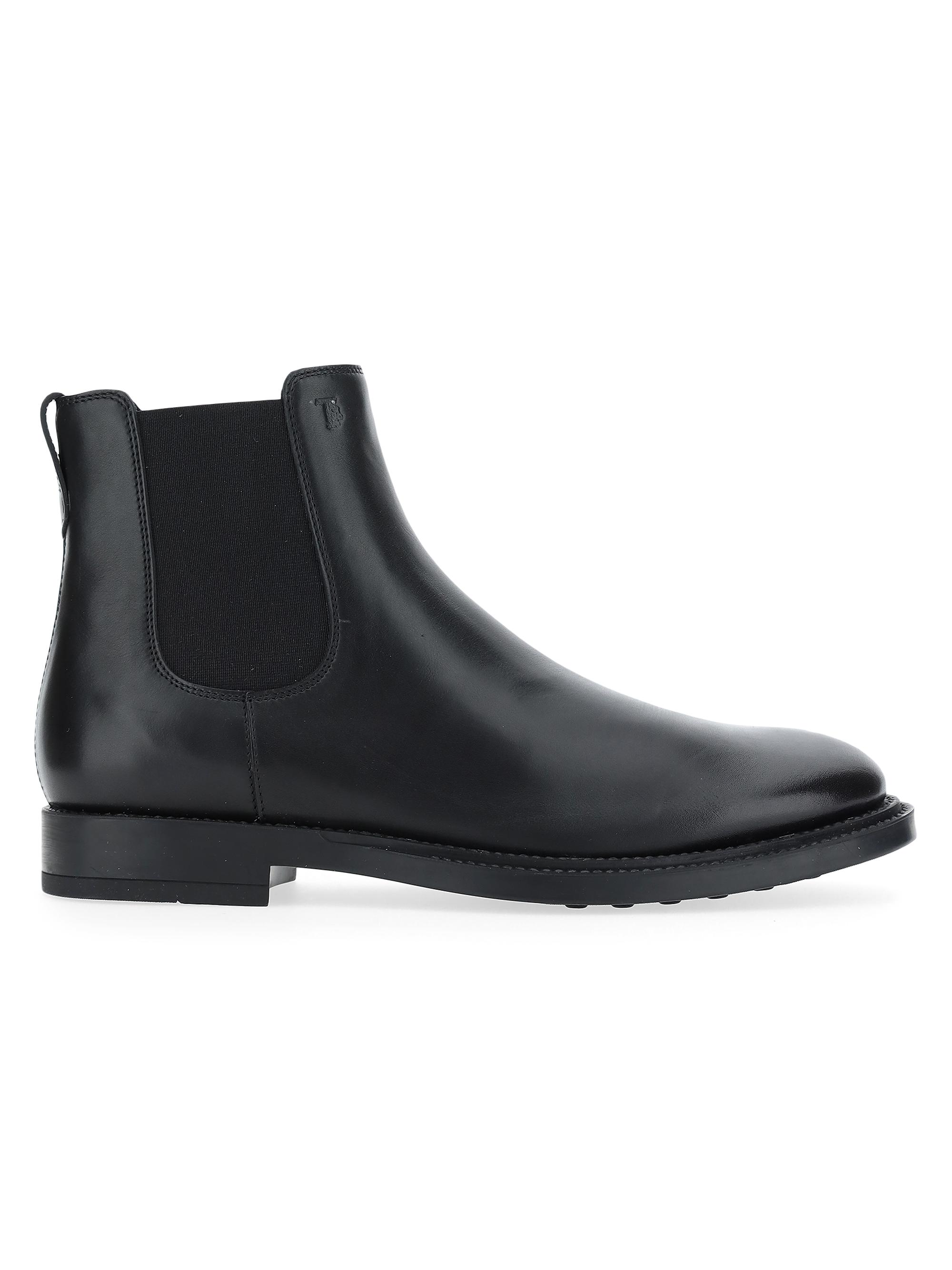 Tod's Men's Embossed Leather Chelsea Boots - Black