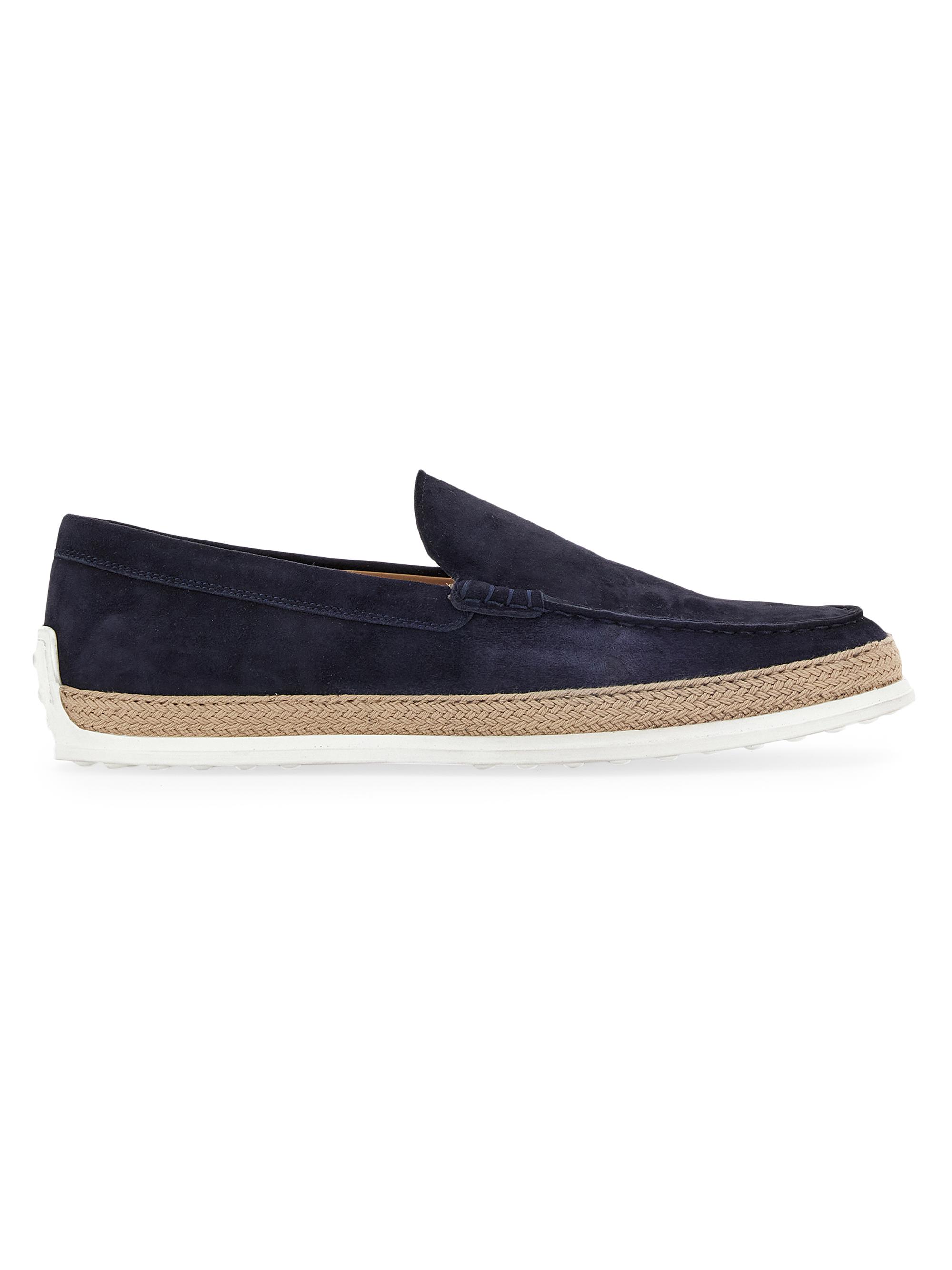 Tod's Men's Embossed Logo Espadrille - Blue