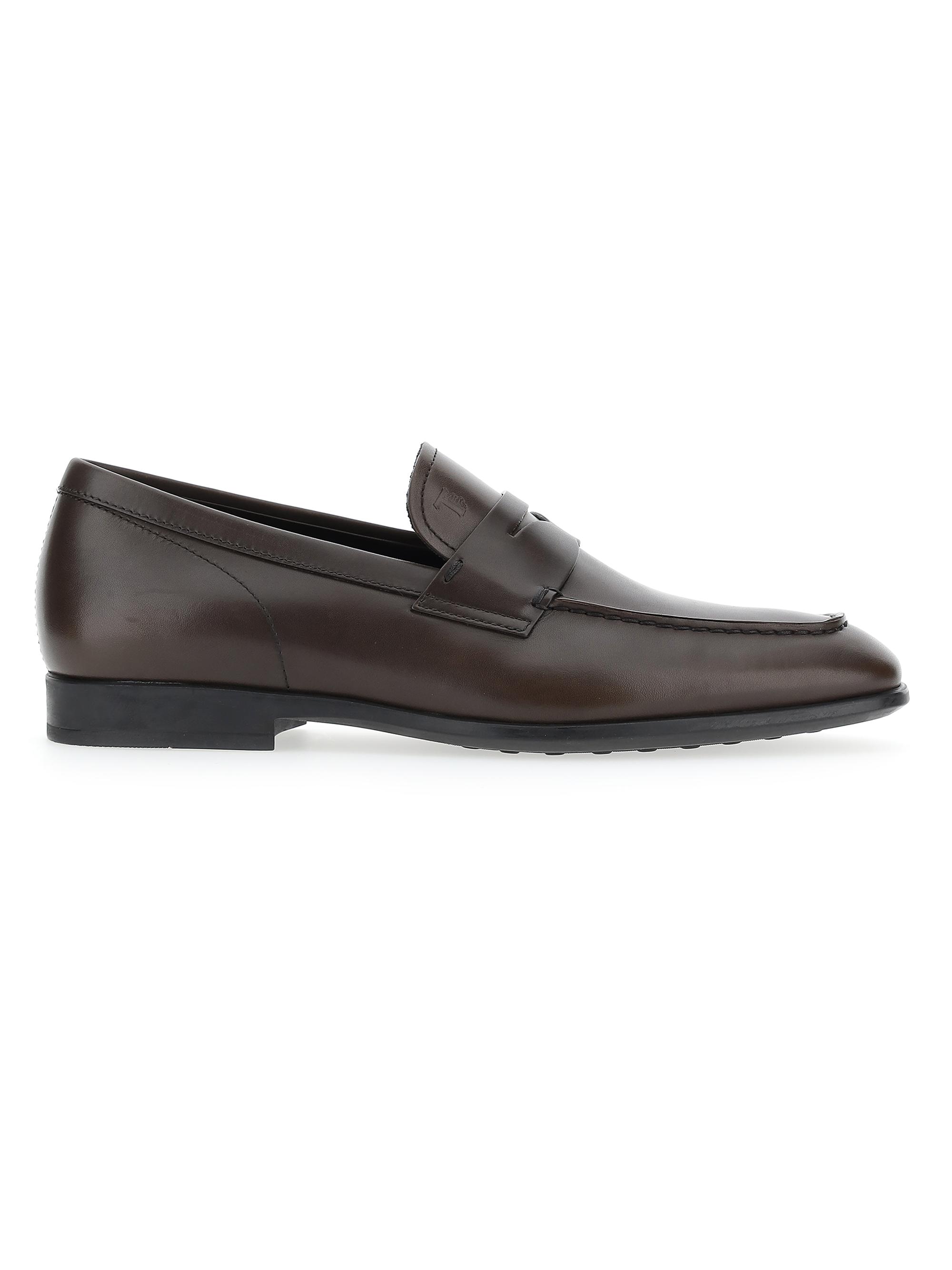 Tod's Men's Leather Penny Loafers - Dark Brown