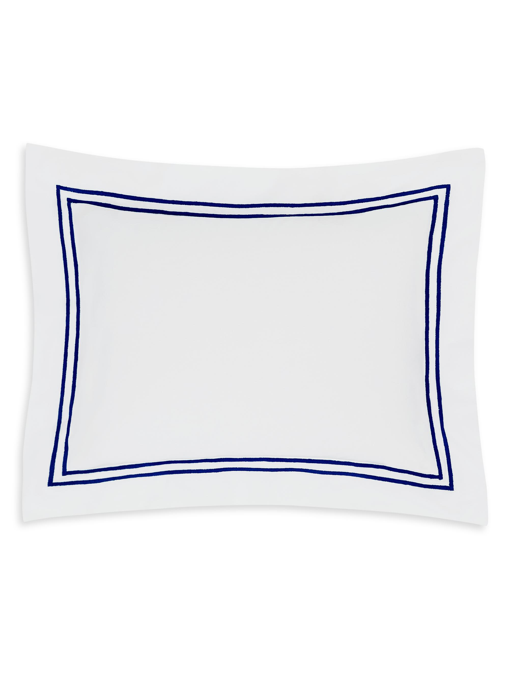 Sferra Grande Hotel Boudoir Sham - White Navy Boudoir