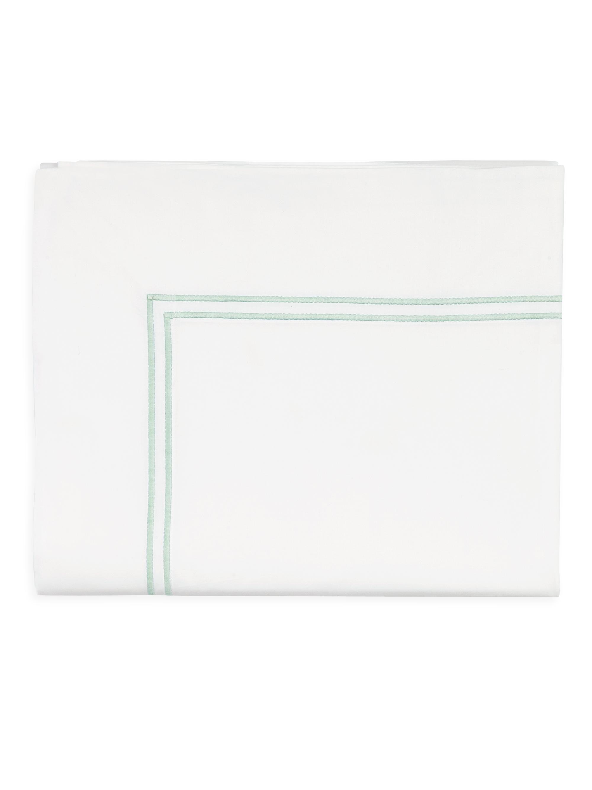 Sferra Grande Hotel King Flat Sheet - White Mist King