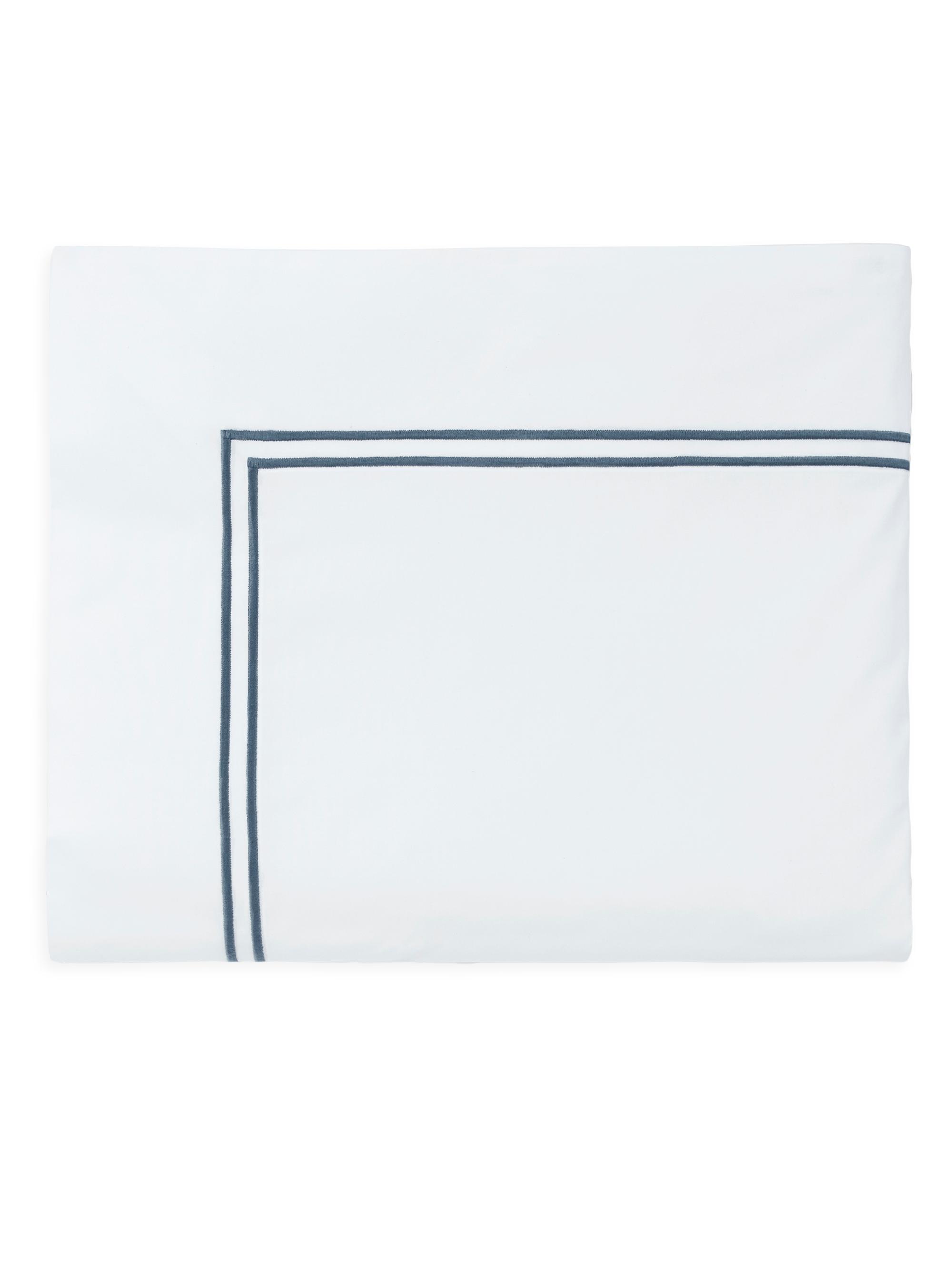 Sferra Grande Hotel Full/Queen Flat Sheet - White Cadet Full