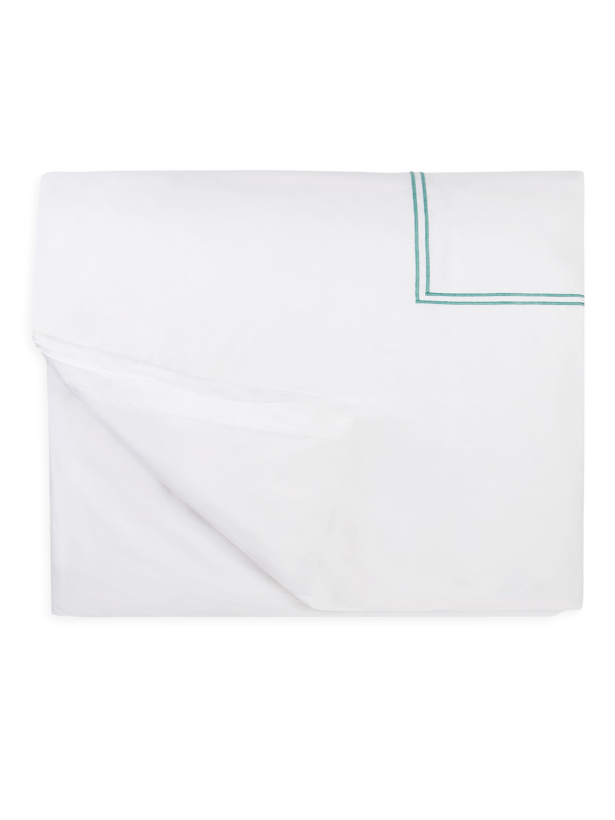 Sferra Grande Hotel King Duvet Cover - White Aqua King