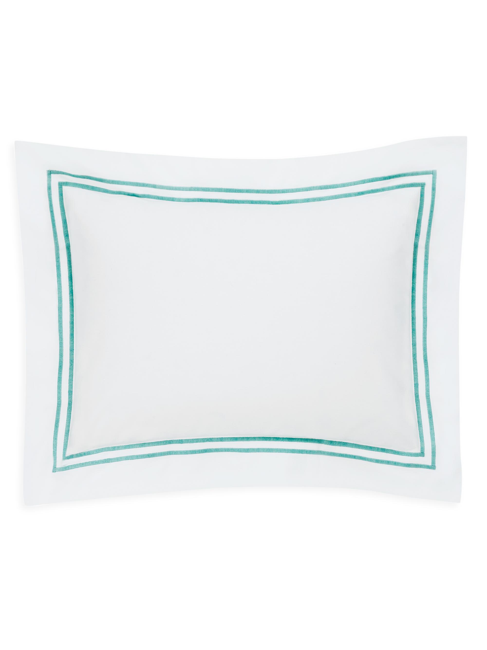 Sferra Grande Hotel Boudoir Sham - White Aqua Boudoir