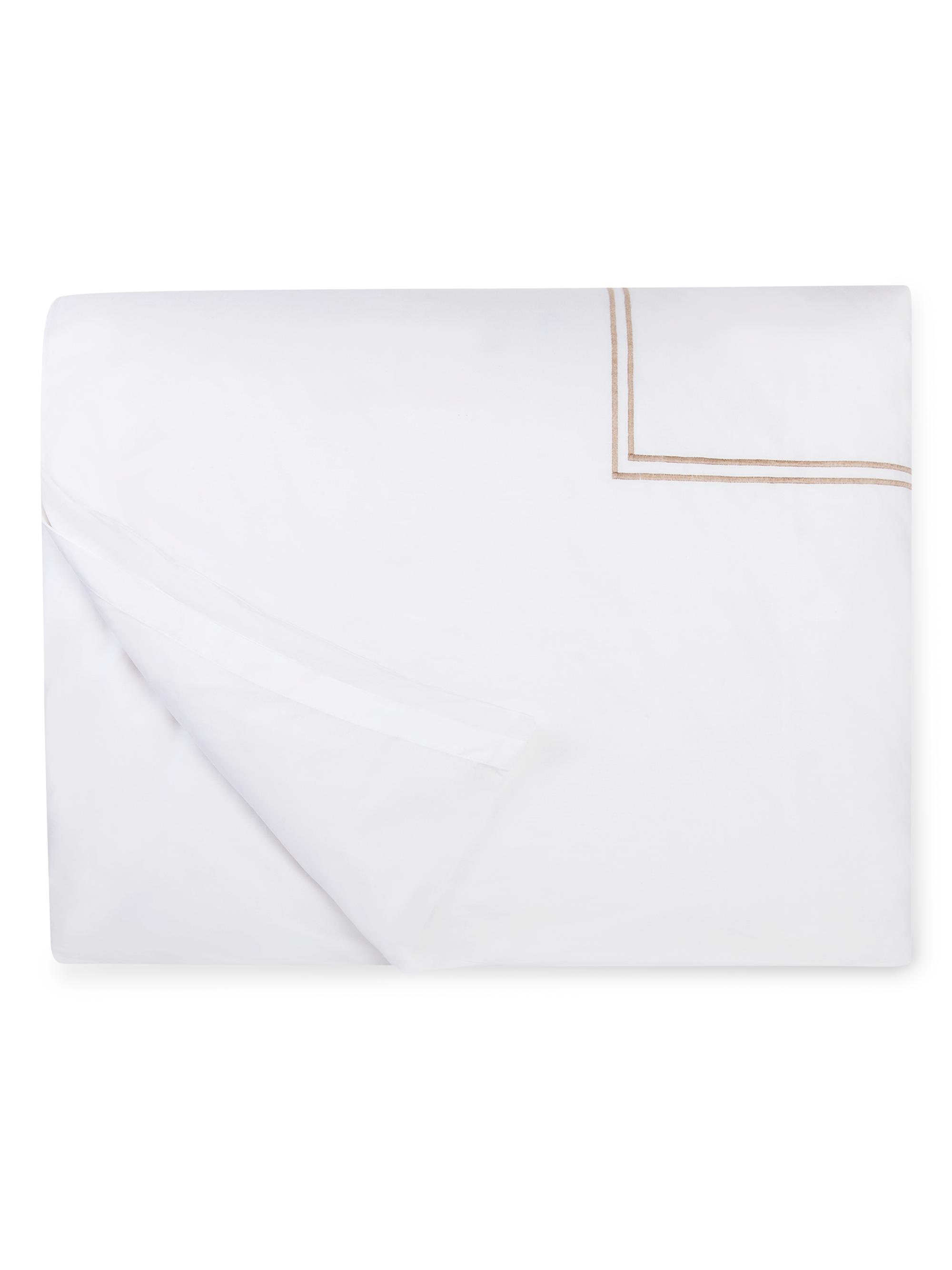 Sferra Grande Hotel King Duvet Cover - White Taupe King