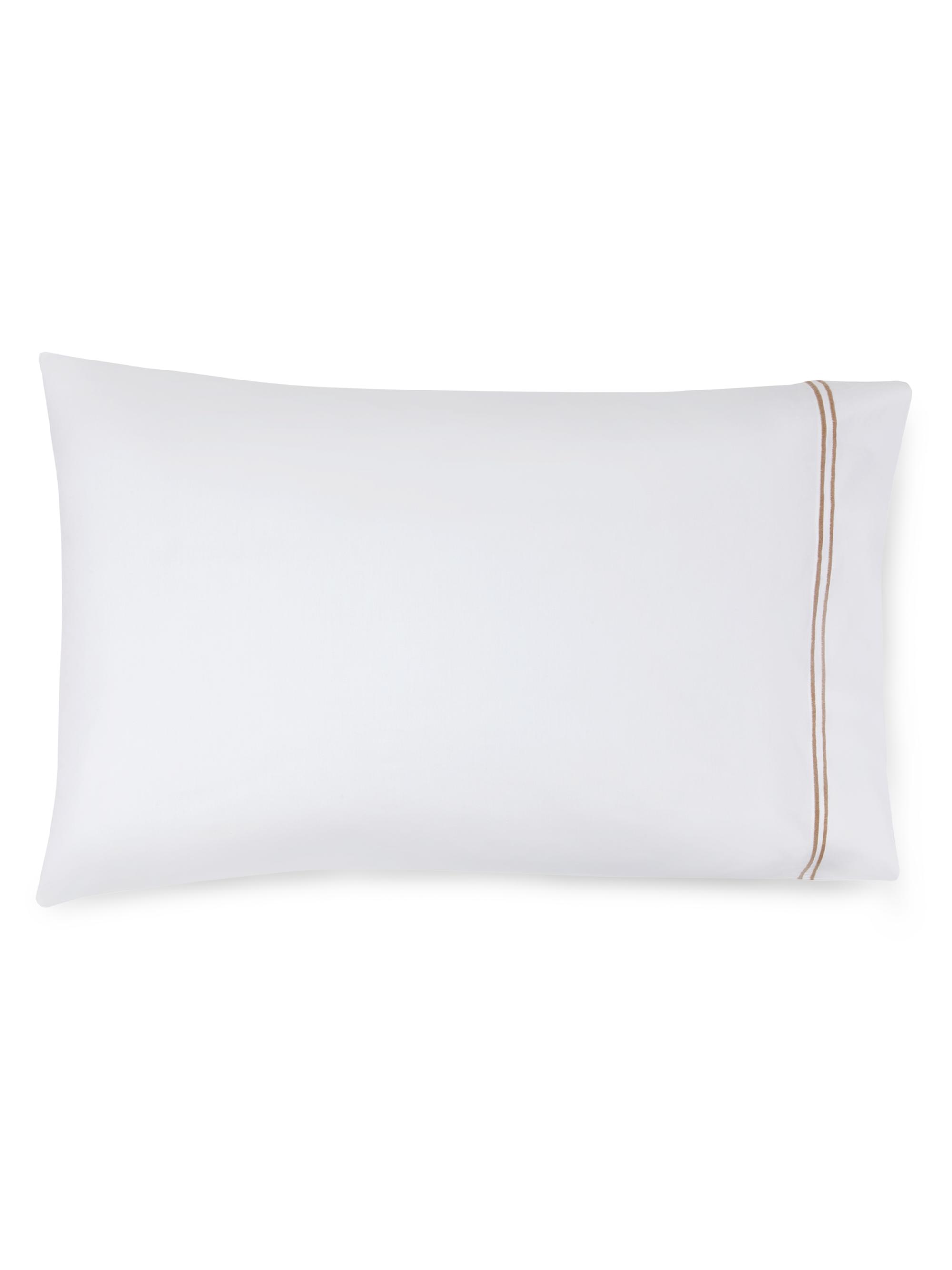 Sferra Grande Hotel King 2-Piece Pillowcase Set - White Taupe King