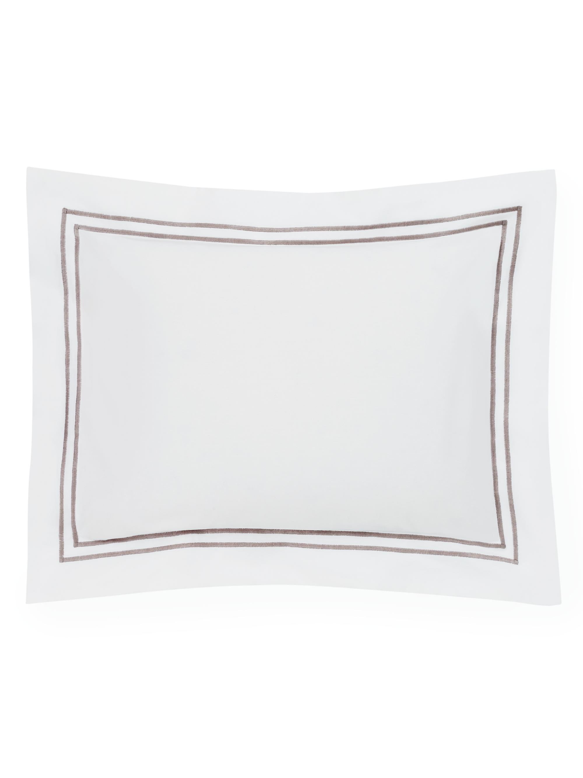 Sferra Grande Hotel Boudoir Sham - White Grey Boudoir