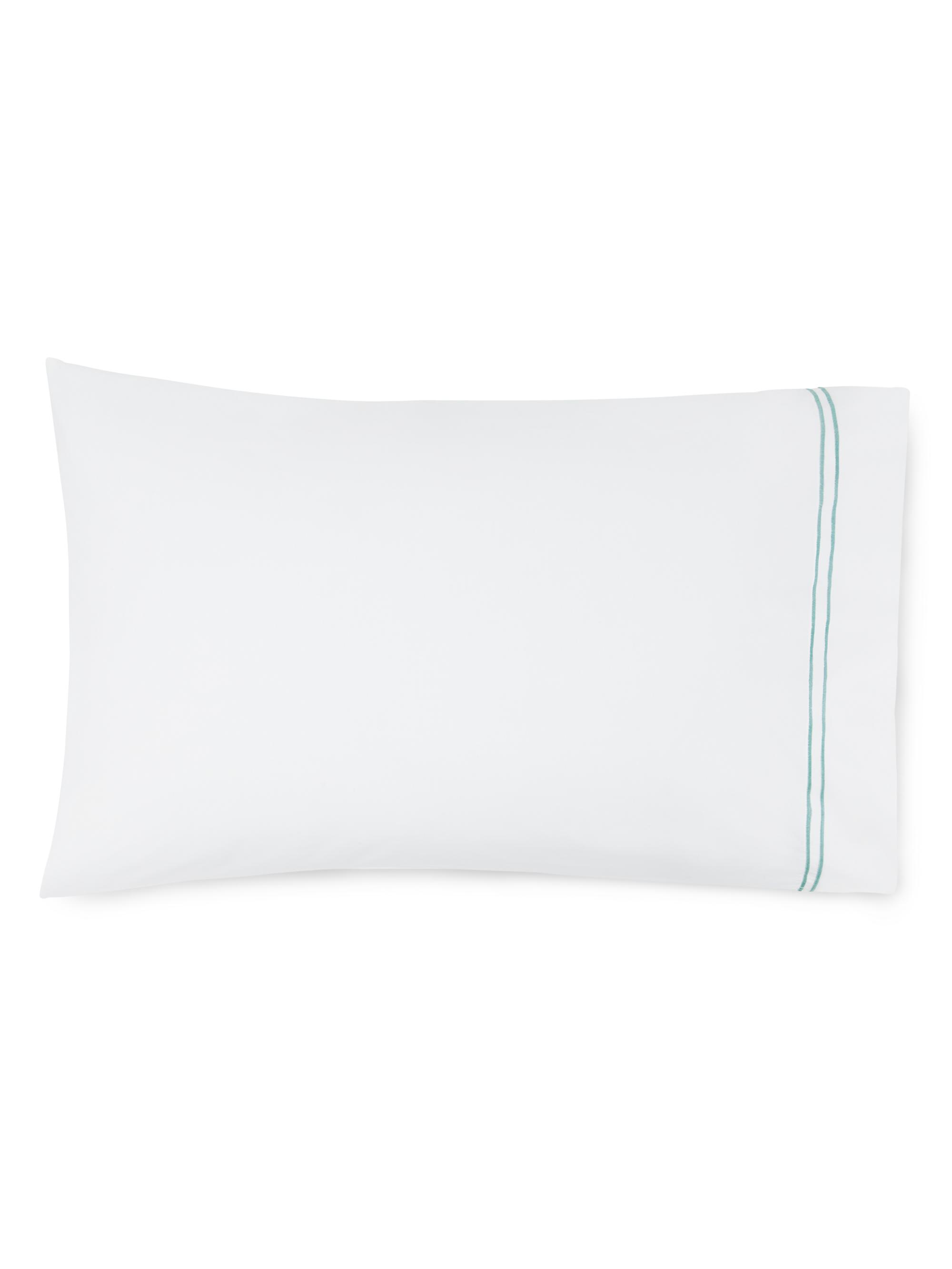 Sferra Grande Hotel King 2-Piece Pillowcase Set - White Aqua King