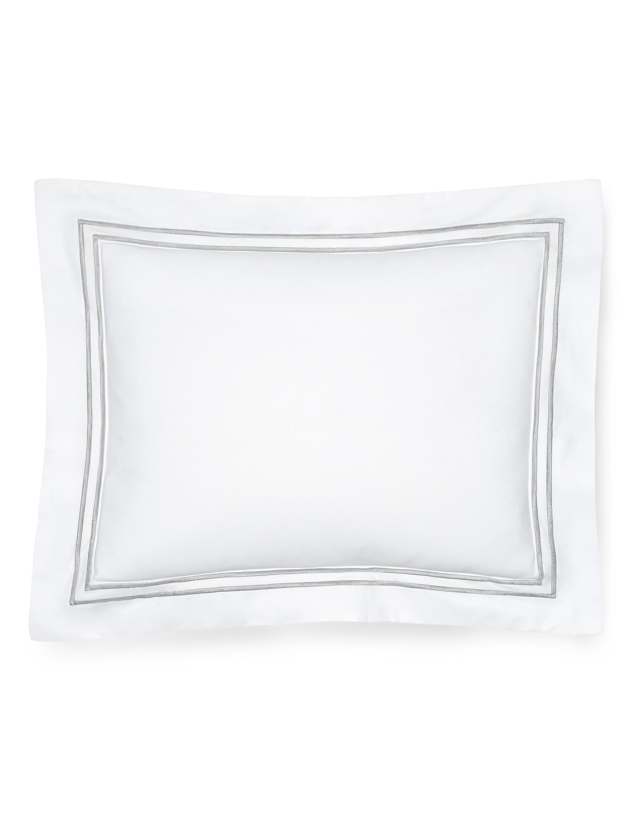Sferra Grande Hotel Boudoir Sham - White Silver Boudoir